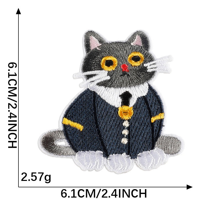 Katze Stickerei Patch Serie A Sticker Motivwahl 5er 10er 17er Set DIY Handyhülle Laptop Kleidung