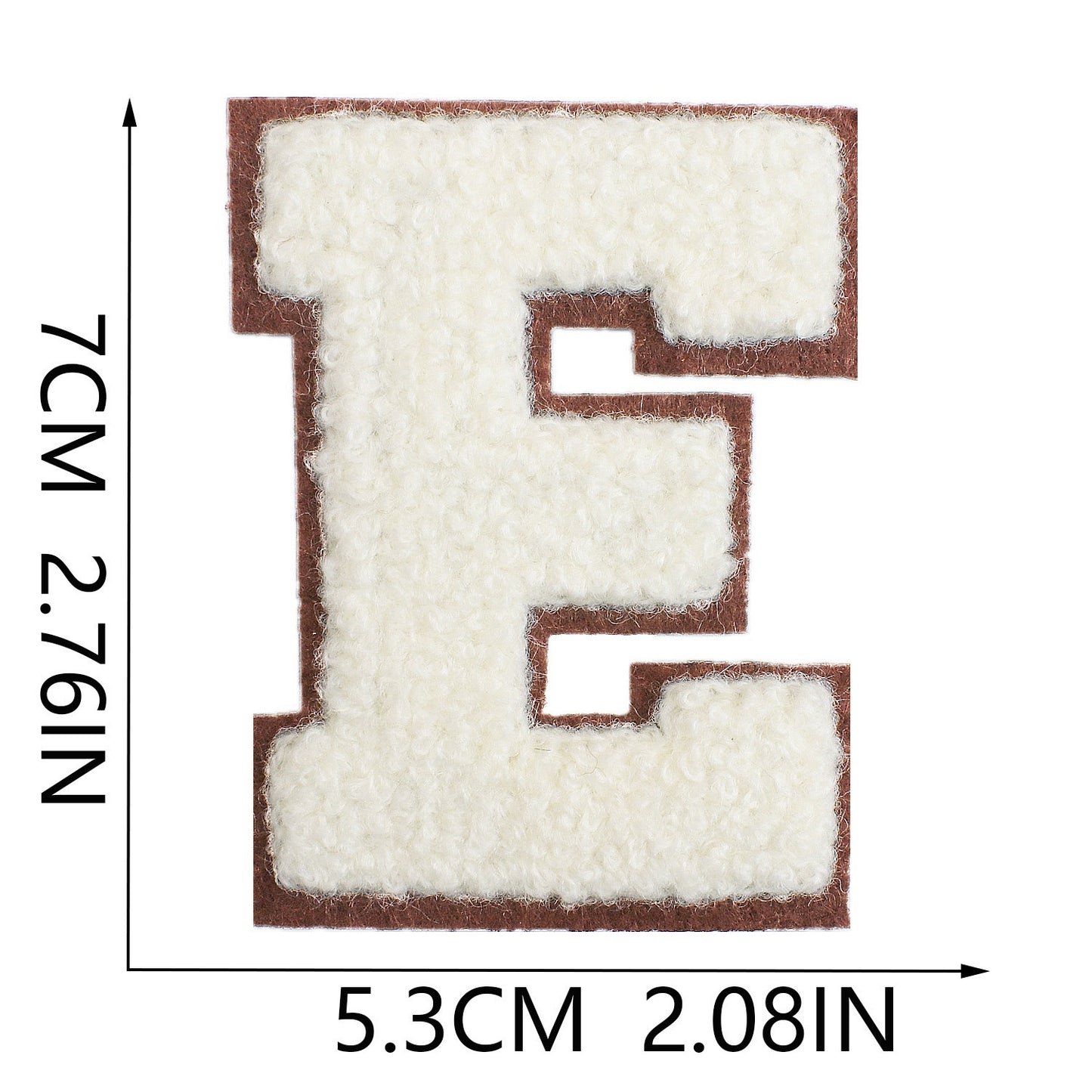 Creme 7cm Buchstaben A–Z Chenille Aufnäher Patches zum Aufbügeln für Kleidung DIY