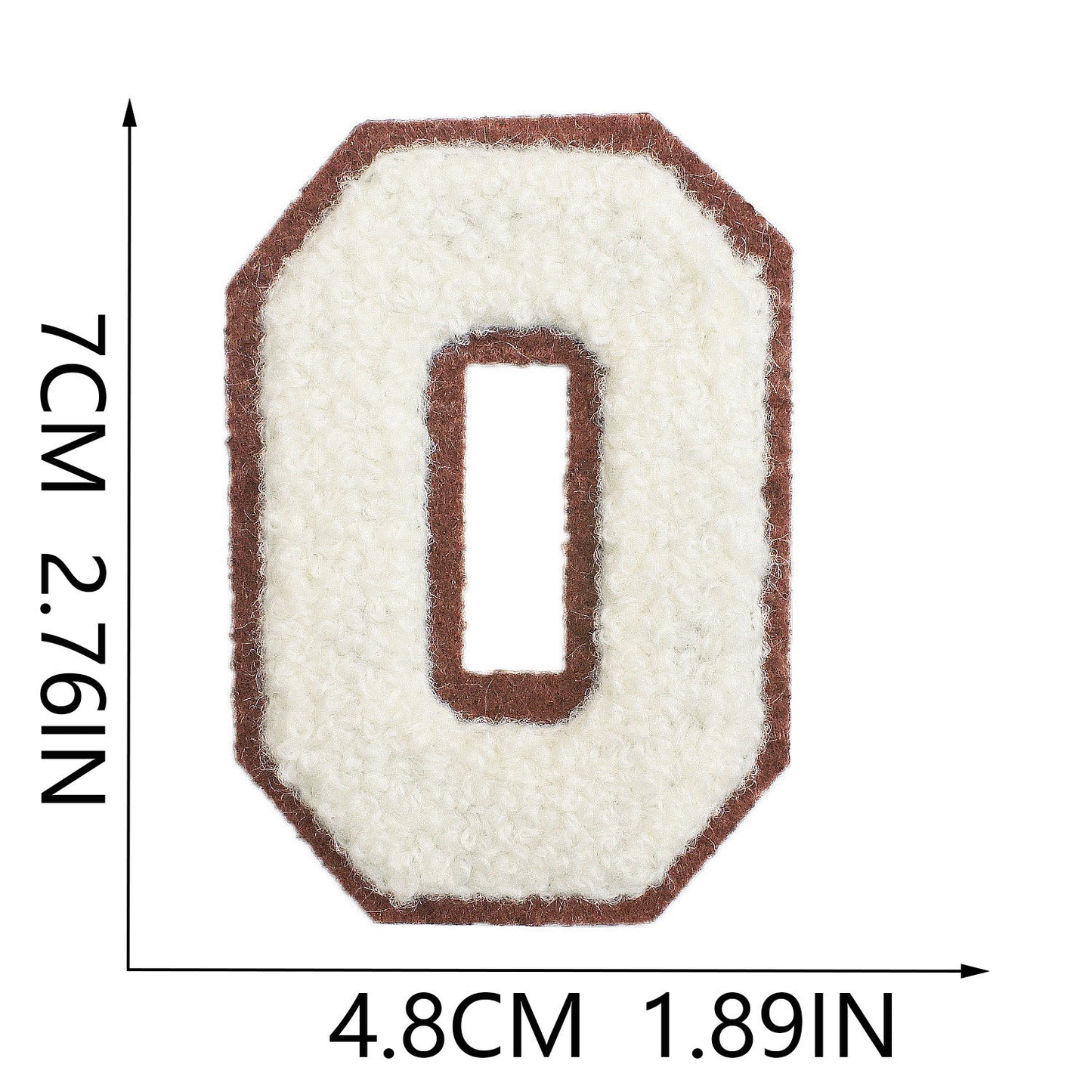 Creme 7cm Buchstaben A–Z Chenille Aufnäher Patches zum Aufbügeln für Kleidung DIY