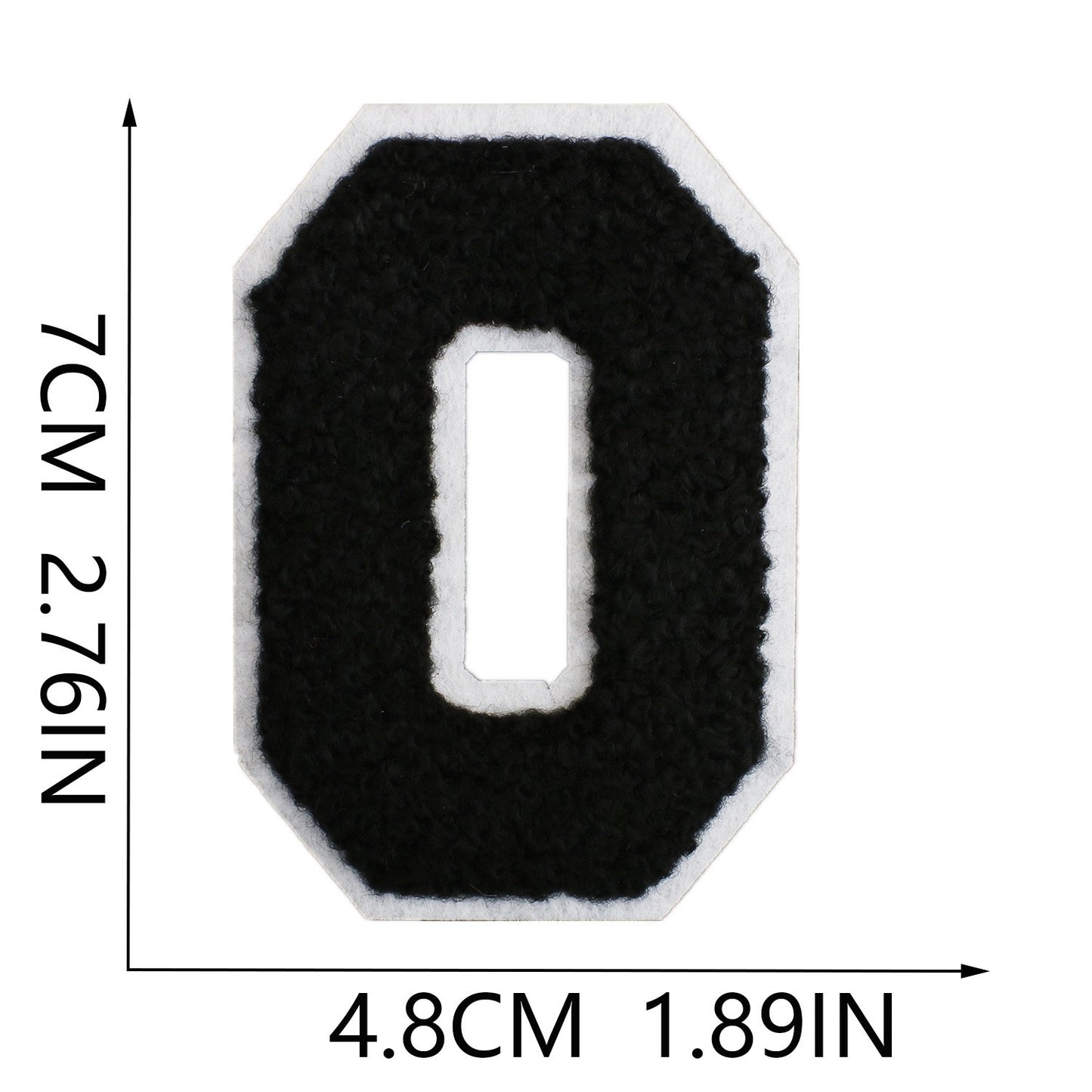 Schwarz Weiß 7cm Buchstaben A–Z Chenille Aufnäher Patches zum Aufbügeln für Kleidung DIY