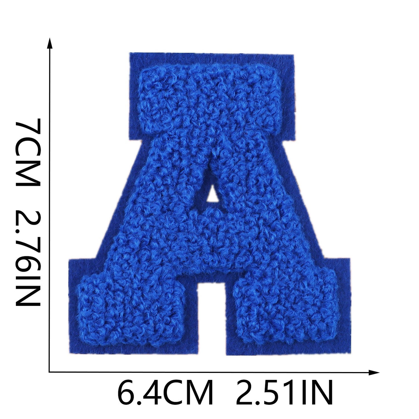 7cm Chenille Buchstaben A–Z Patch Aufnäher Aufbügelbar Kleidung Taschen DIY Farbmix 1 Mehrfarbig