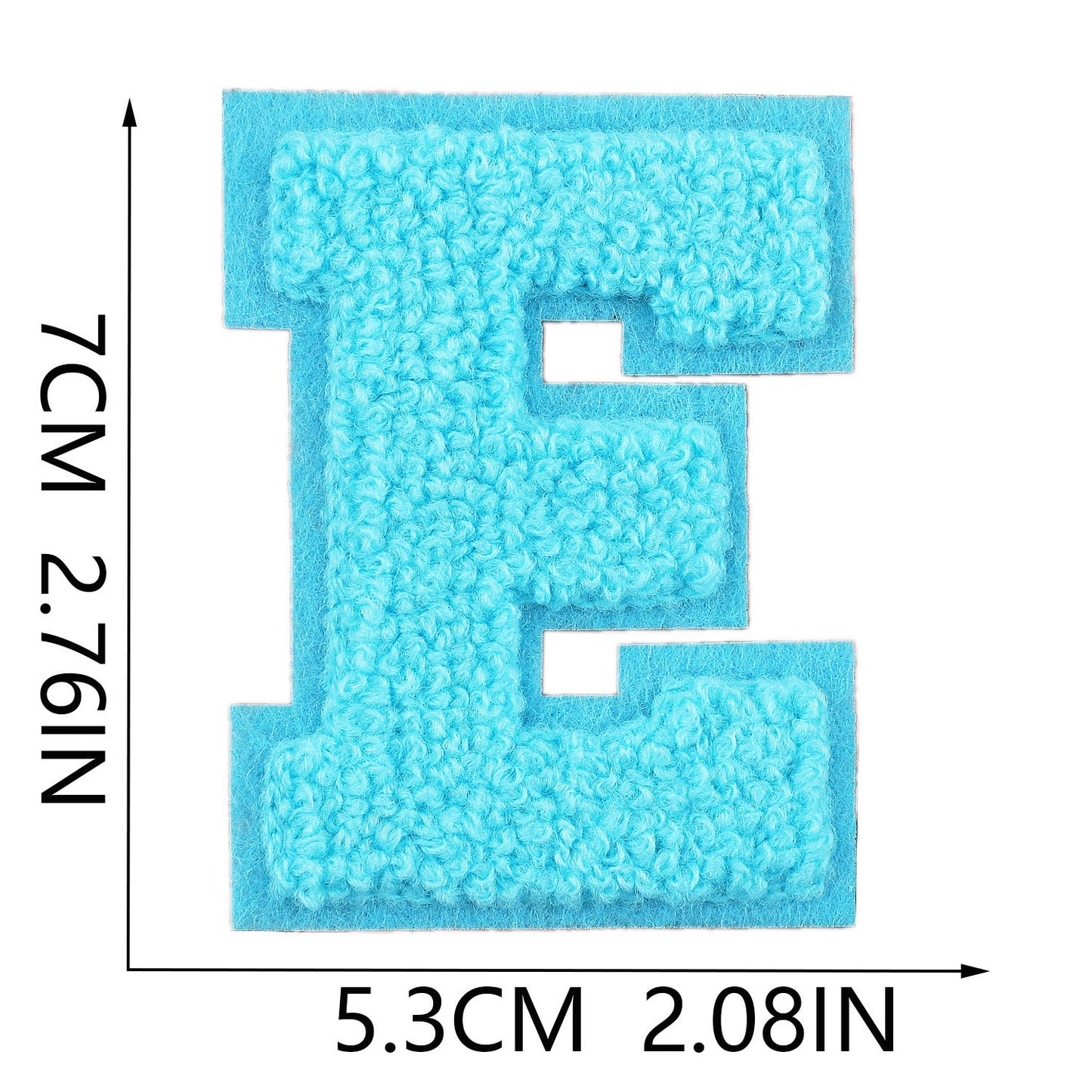 7cm Chenille Buchstaben A–Z Patch Aufnäher Aufbügelbar Kleidung Taschen DIY Farbmix 1 Mehrfarbig