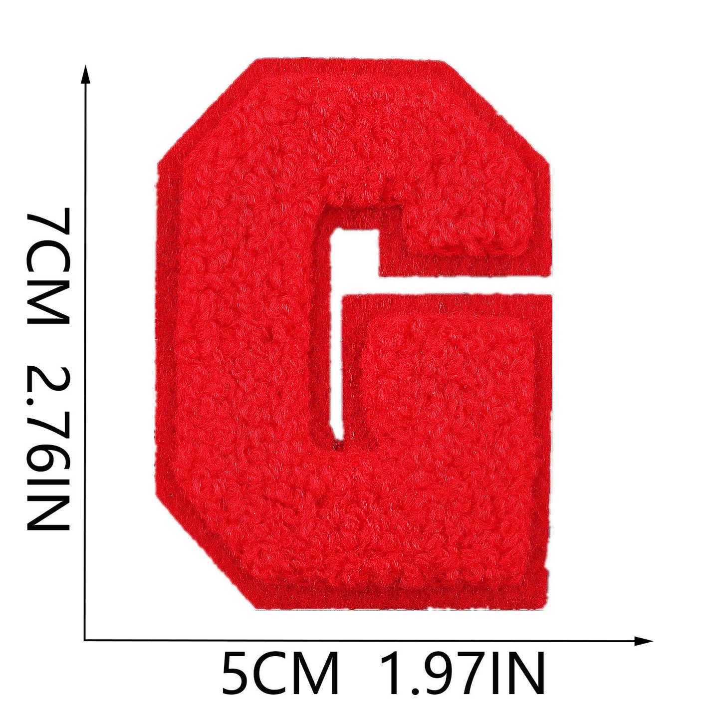 7cm Chenille Buchstaben A–Z Patch Aufnäher Aufbügelbar Kleidung Taschen DIY Farbmix 1 Mehrfarbig