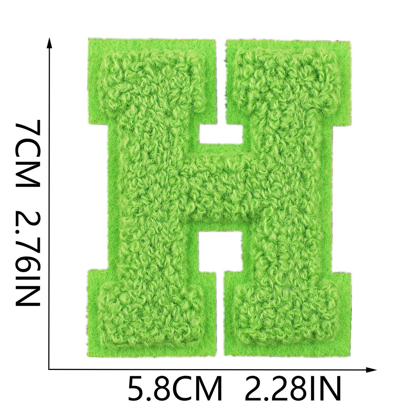 7cm Chenille Buchstaben A–Z Patch Aufnäher Aufbügelbar Kleidung Taschen DIY Farbmix 1 Mehrfarbig