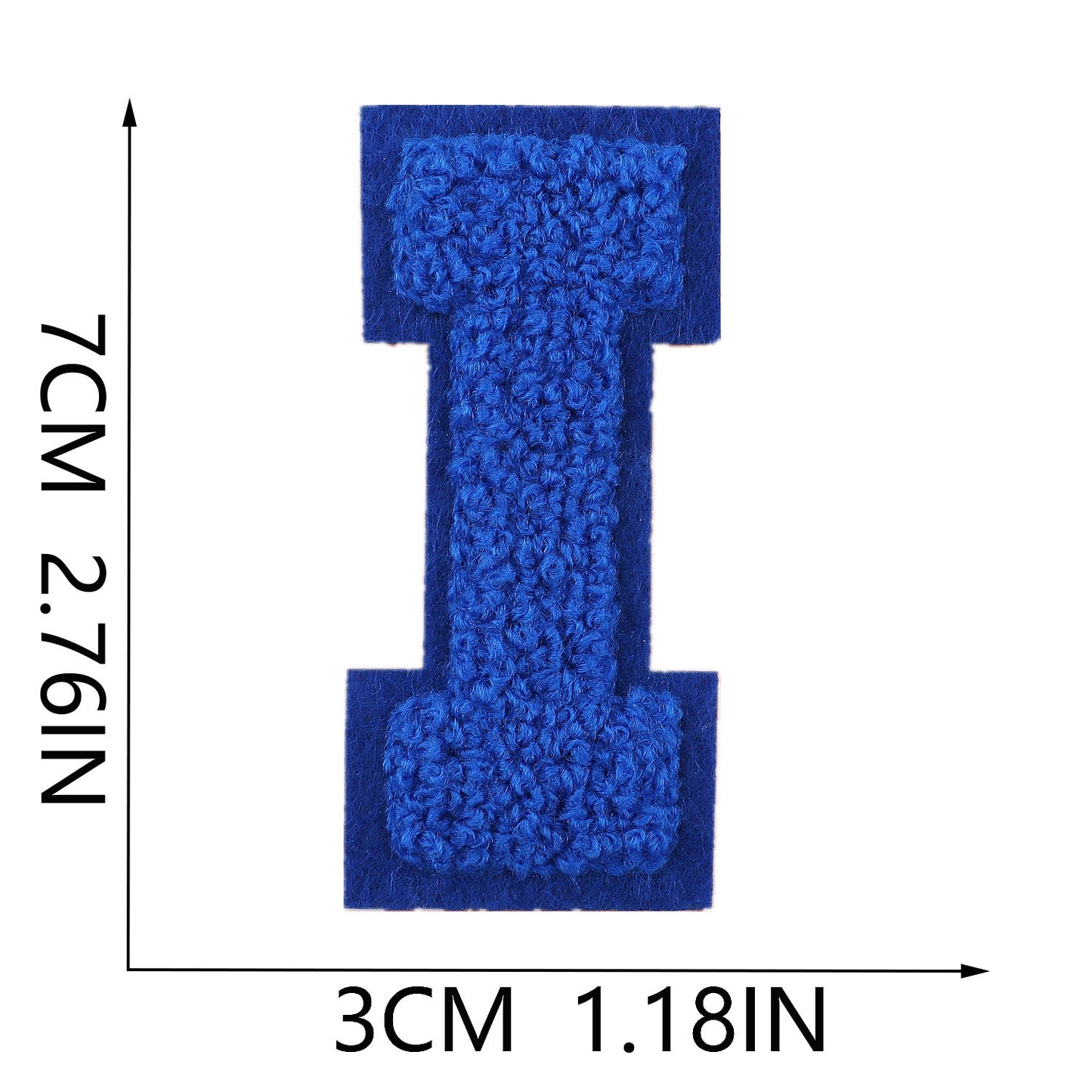 7cm Chenille Buchstaben A–Z Patch Aufnäher Aufbügelbar Kleidung Taschen DIY Farbmix 1 Mehrfarbig