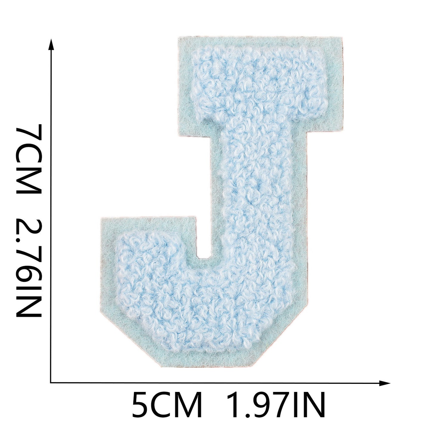 7cm Chenille Buchstaben A–Z Patch Aufnäher Aufbügelbar Kleidung Taschen DIY Farbmix 1 Mehrfarbig