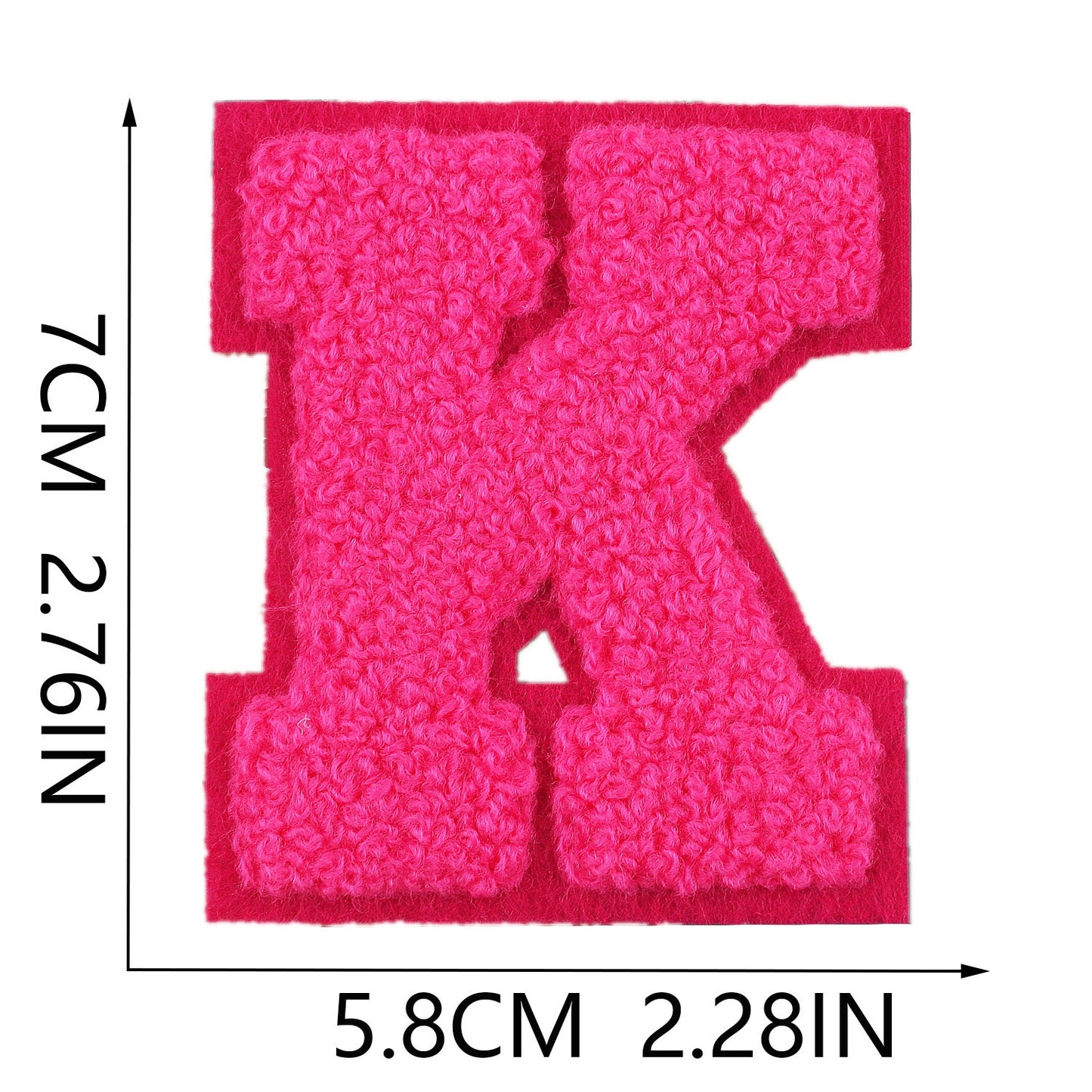 7cm Chenille Buchstaben A–Z Patch Aufnäher Aufbügelbar Kleidung Taschen DIY Farbmix 1 Mehrfarbig