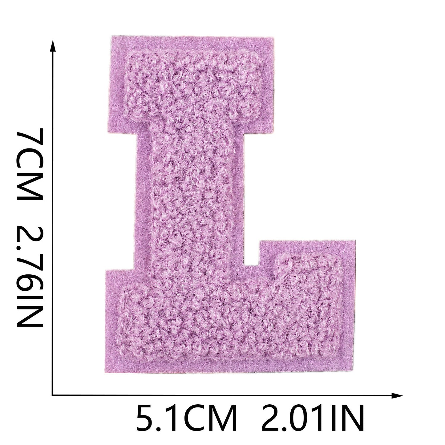 7cm Chenille Buchstaben A–Z Patch Aufnäher Aufbügelbar Kleidung Taschen DIY Farbmix 1 Mehrfarbig