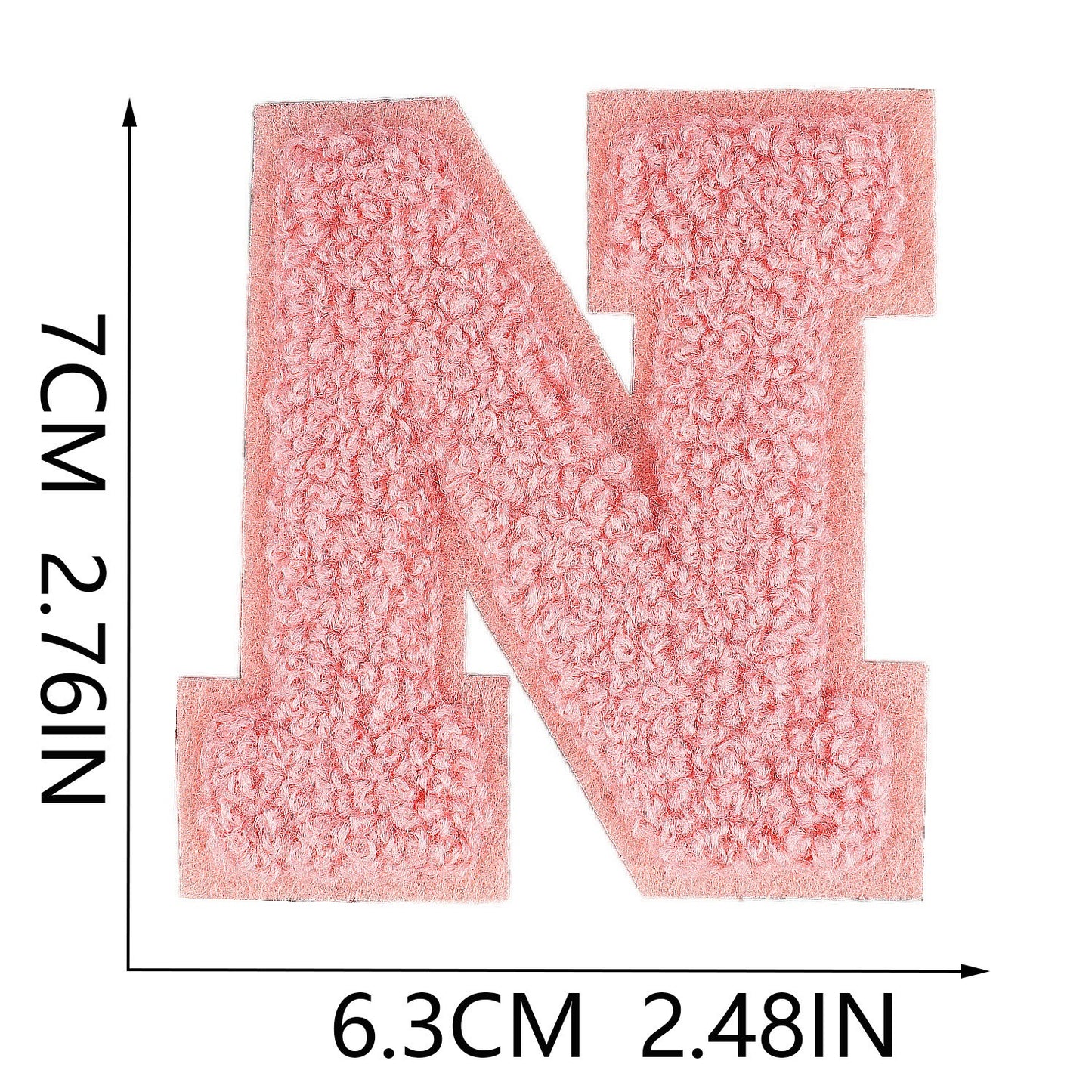 7cm Chenille Buchstaben A–Z Patch Aufnäher Aufbügelbar Kleidung Taschen DIY Farbmix 1 Mehrfarbig