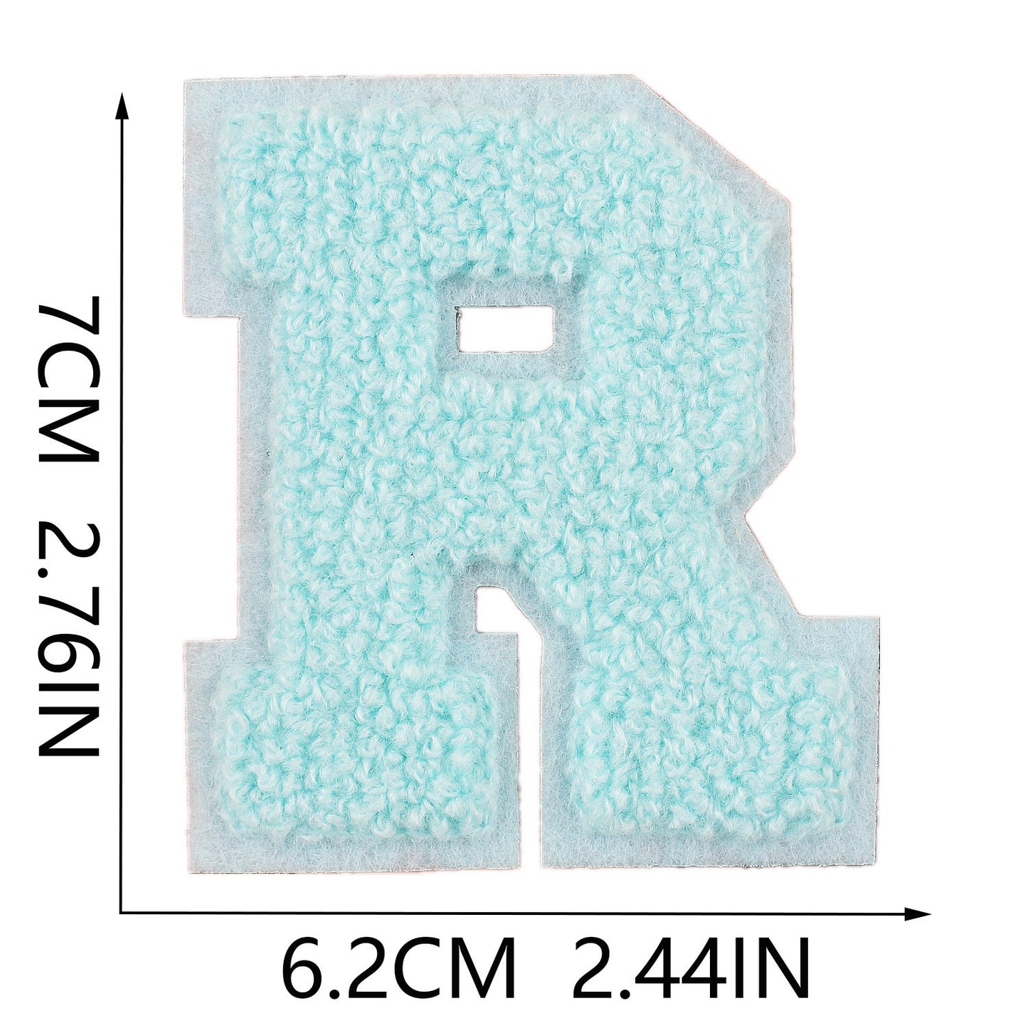 7cm Chenille Buchstaben A–Z Patch Aufnäher Aufbügelbar Kleidung Taschen DIY Farbmix 1 Mehrfarbig