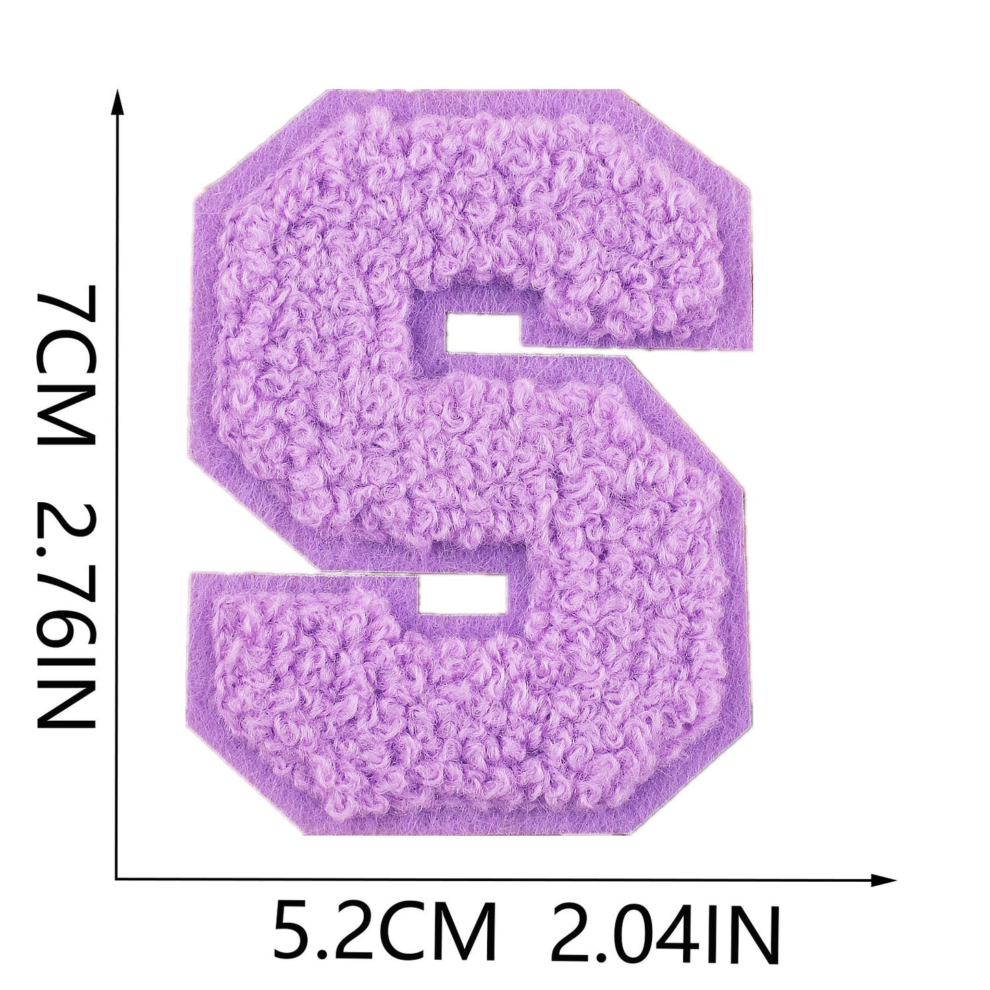 7cm Chenille Buchstaben A–Z Patch Aufnäher Aufbügelbar Kleidung Taschen DIY Farbmix 1 Mehrfarbig