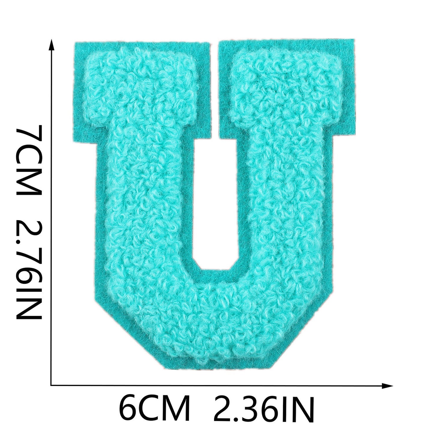 7cm Chenille Buchstaben A–Z Patch Aufnäher Aufbügelbar Kleidung Taschen DIY Farbmix 1 Mehrfarbig