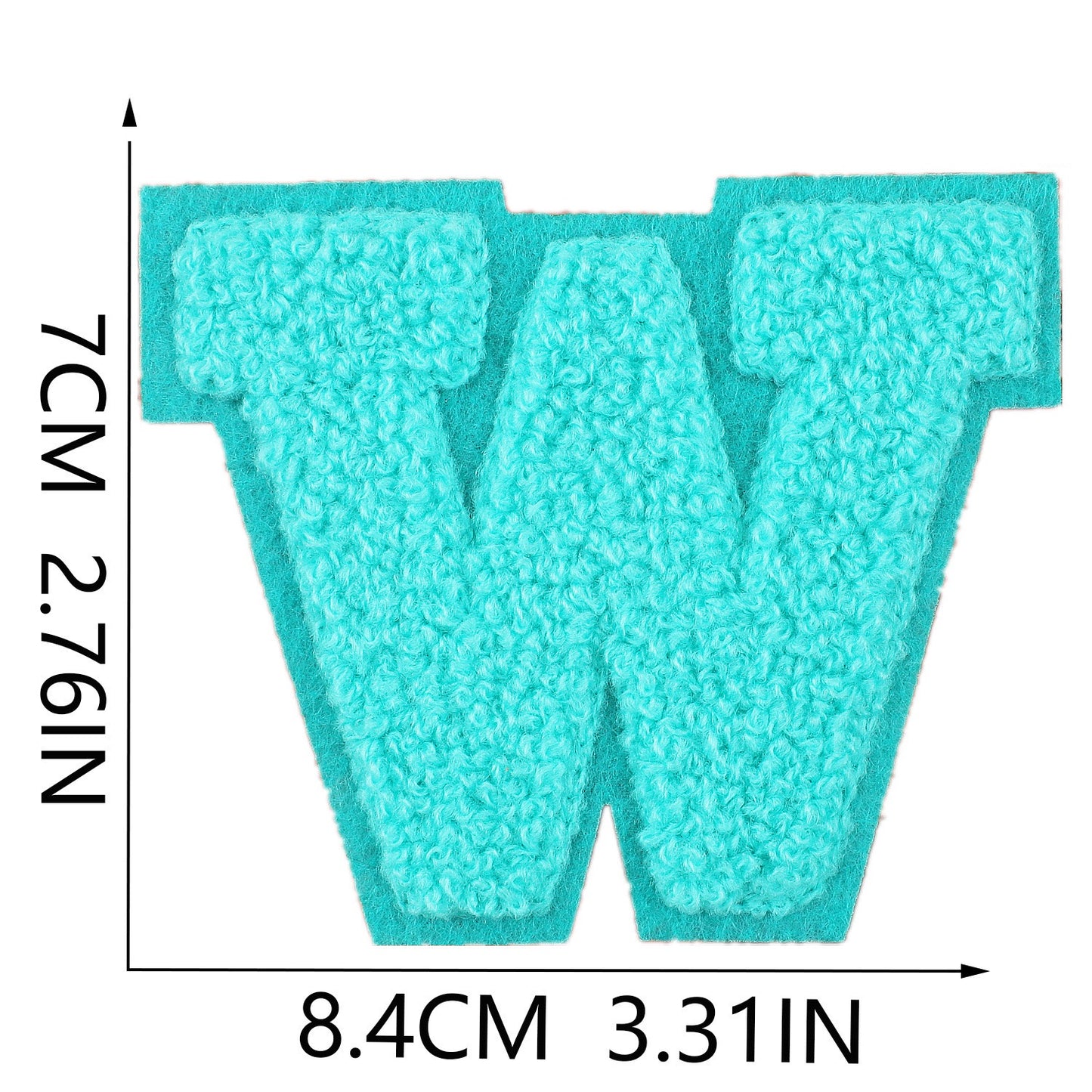 7cm Chenille Buchstaben A–Z Patch Aufnäher Aufbügelbar Kleidung Taschen DIY Farbmix 1 Mehrfarbig