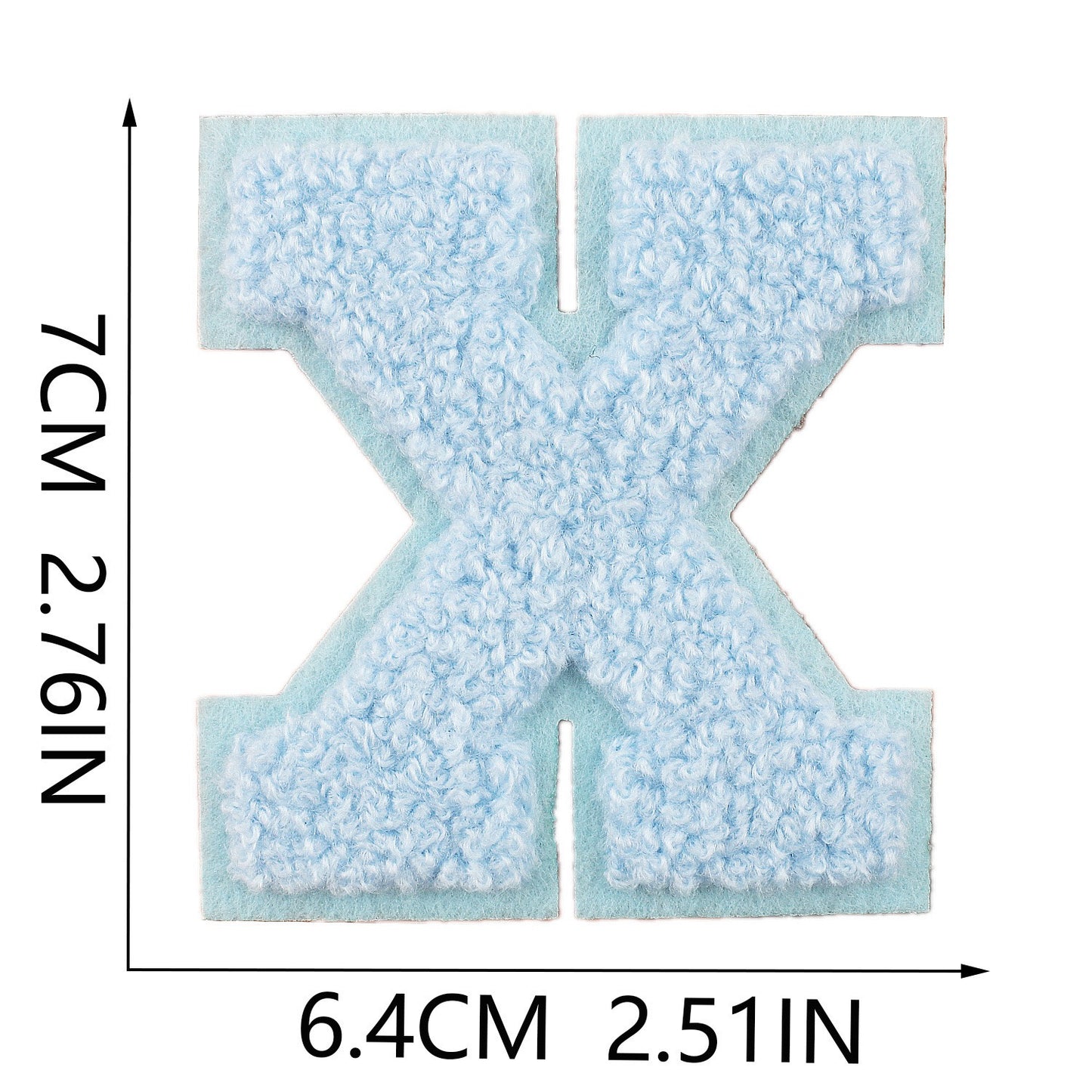 7cm Chenille Buchstaben A–Z Patch Aufnäher Aufbügelbar Kleidung Taschen DIY Farbmix 1 Mehrfarbig