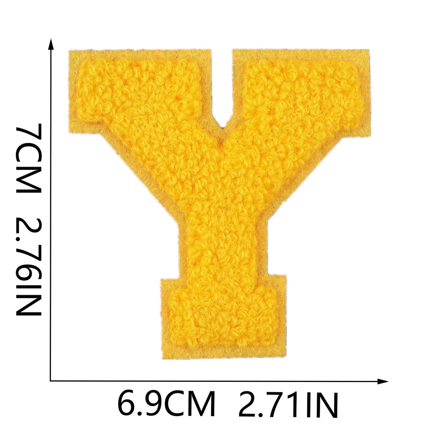 7cm Chenille Buchstaben A–Z Patch Aufnäher Aufbügelbar Kleidung Taschen DIY Farbmix 1 Mehrfarbig
