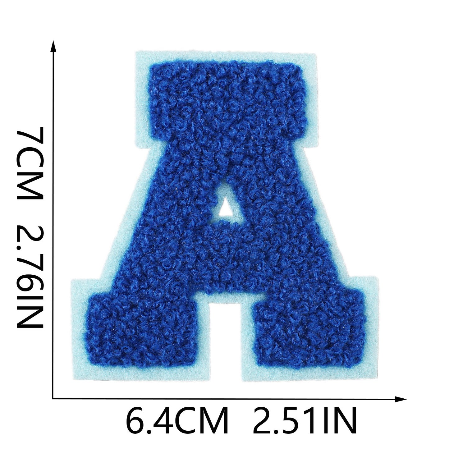 7cm Chenille Buchstaben A–Z Patch Aufnäher Aufbügelbar Kleidung Taschen DIY Farbmix 2 Mehrfarbig