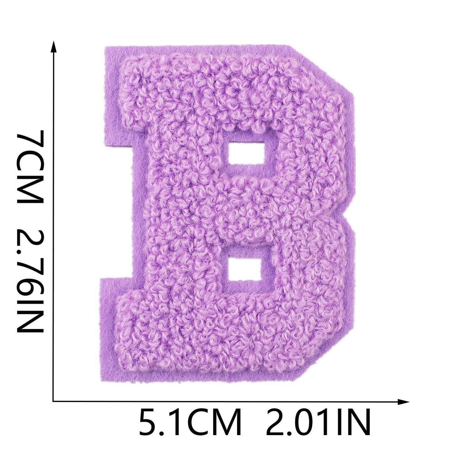 7cm Chenille Buchstaben A–Z Patch Aufnäher Aufbügelbar Kleidung Taschen DIY Farbmix 2 Mehrfarbig