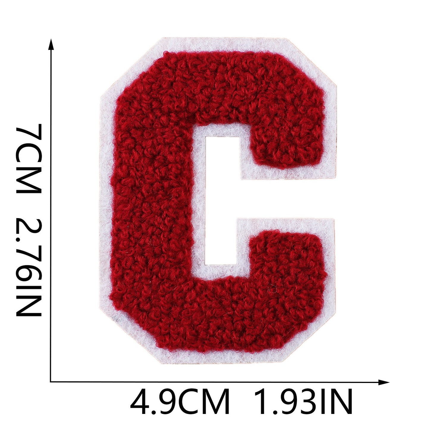 7cm Chenille Buchstaben A–Z Patch Aufnäher Aufbügelbar Kleidung Taschen DIY Farbmix 2 Mehrfarbig