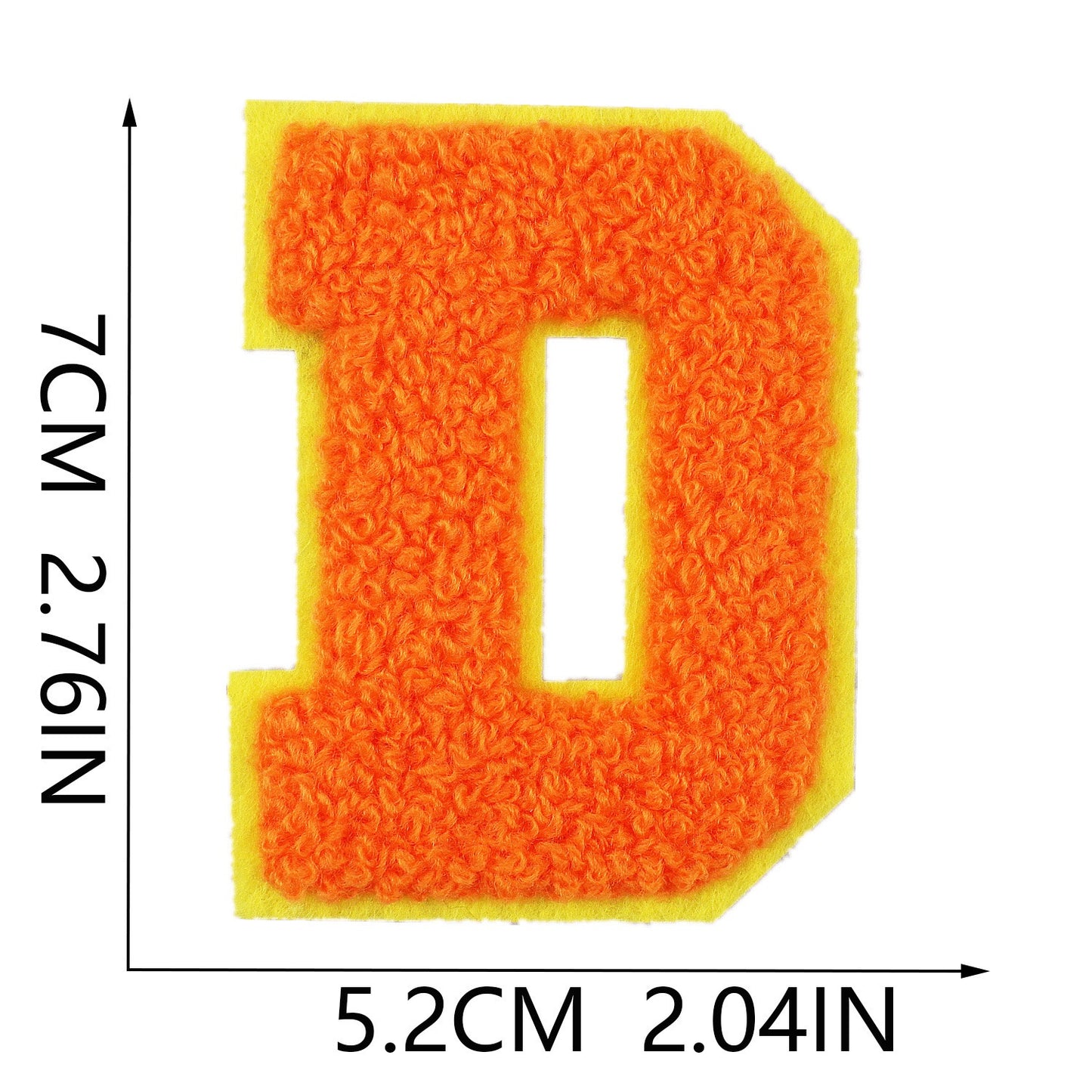 7cm Chenille Buchstaben A–Z Patch Aufnäher Aufbügelbar Kleidung Taschen DIY Farbmix 2 Mehrfarbig