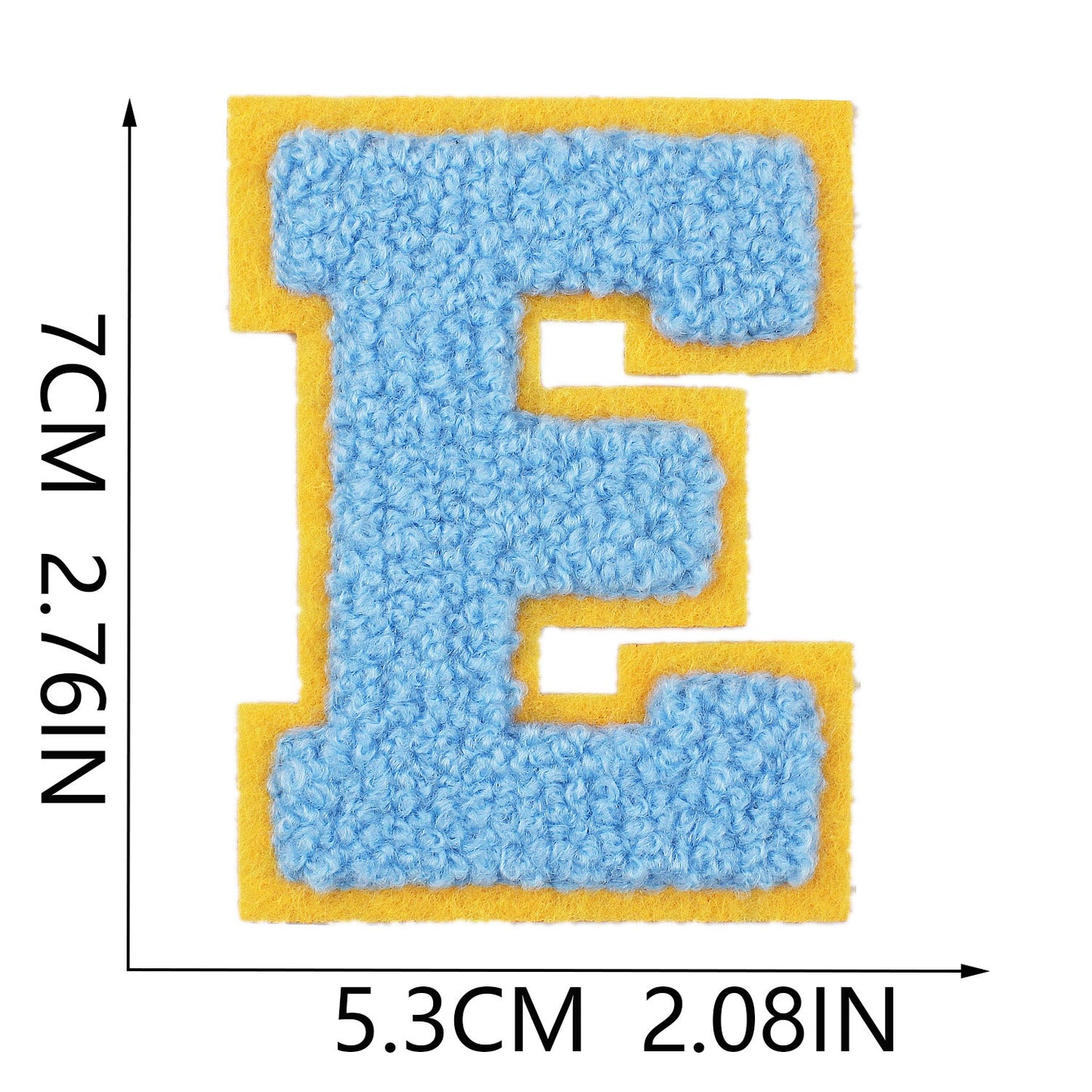 7cm Chenille Buchstaben A–Z Patch Aufnäher Aufbügelbar Kleidung Taschen DIY Farbmix 2 Mehrfarbig