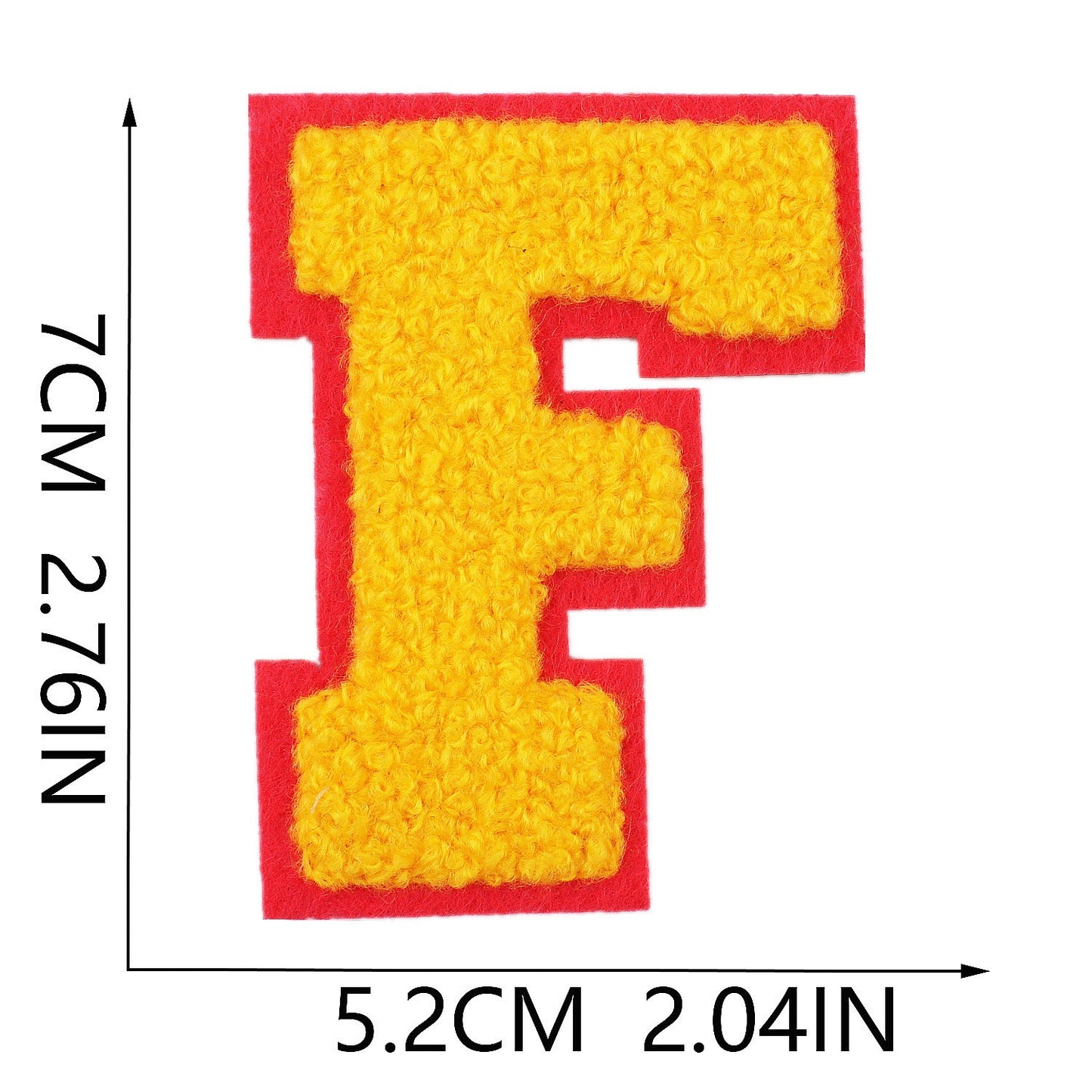 7cm Chenille Buchstaben A–Z Patch Aufnäher Aufbügelbar Kleidung Taschen DIY Farbmix 2 Mehrfarbig