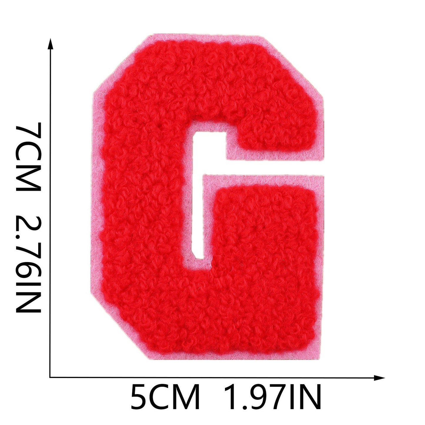 7cm Chenille Buchstaben A–Z Patch Aufnäher Aufbügelbar Kleidung Taschen DIY Farbmix 2 Mehrfarbig