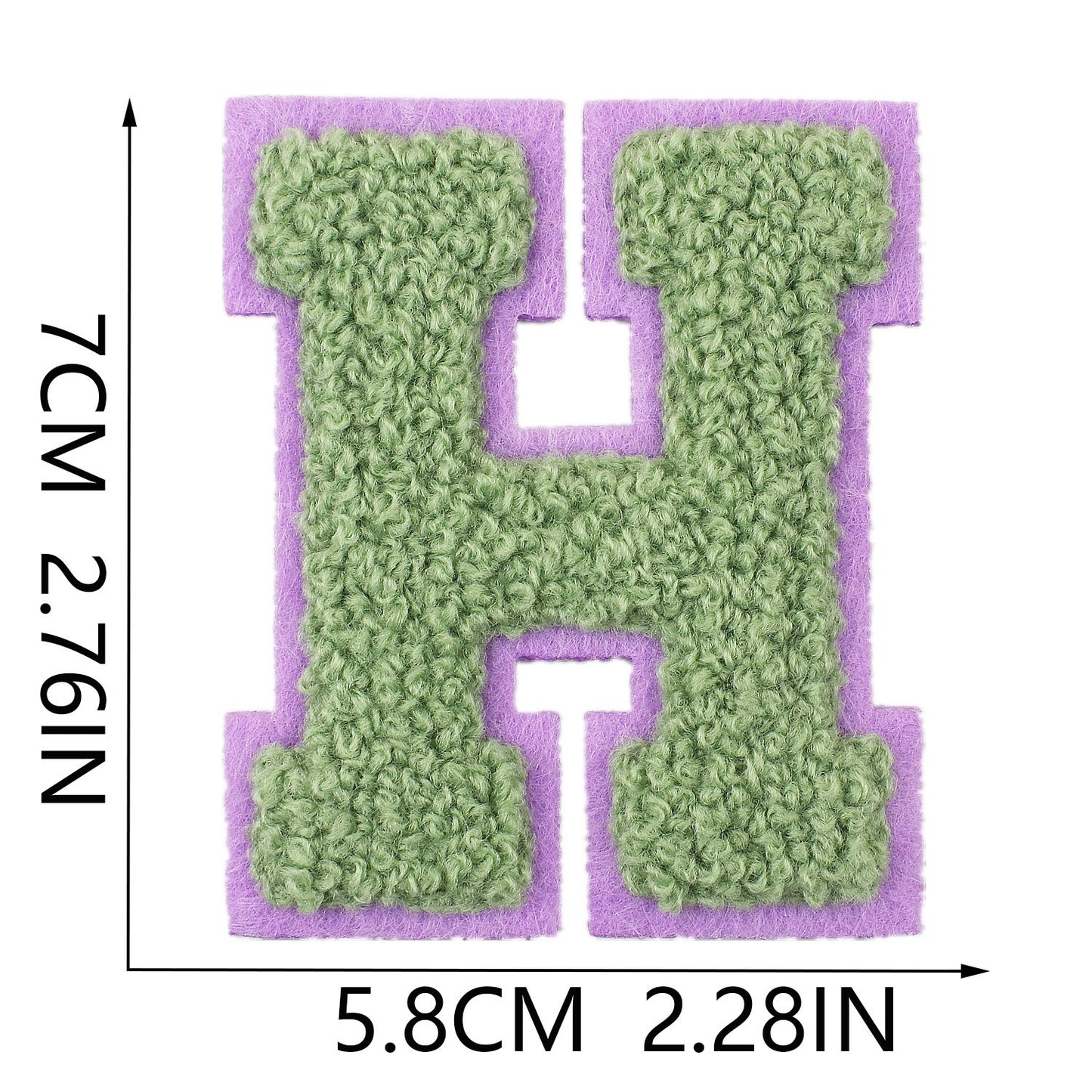 7cm Chenille Buchstaben A–Z Patch Aufnäher Aufbügelbar Kleidung Taschen DIY Farbmix 2 Mehrfarbig