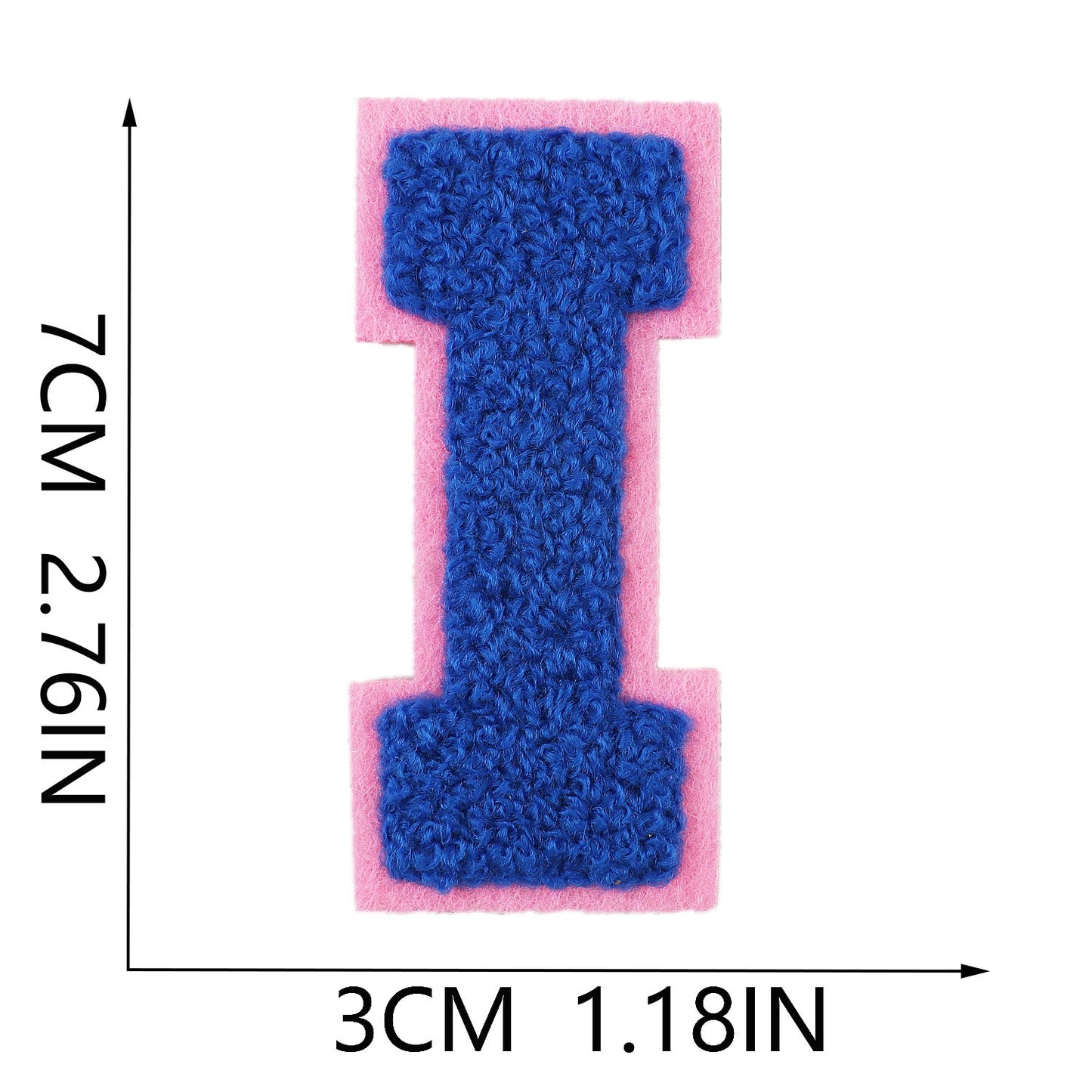 7cm Chenille Buchstaben A–Z Patch Aufnäher Aufbügelbar Kleidung Taschen DIY Farbmix 2 Mehrfarbig