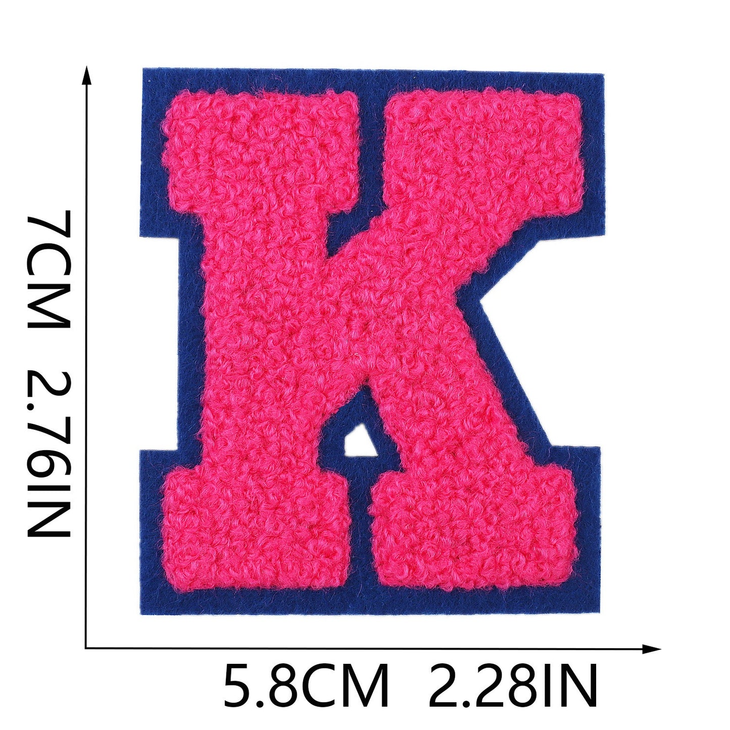 7cm Chenille Buchstaben A–Z Patch Aufnäher Aufbügelbar Kleidung Taschen DIY Farbmix 2 Mehrfarbig