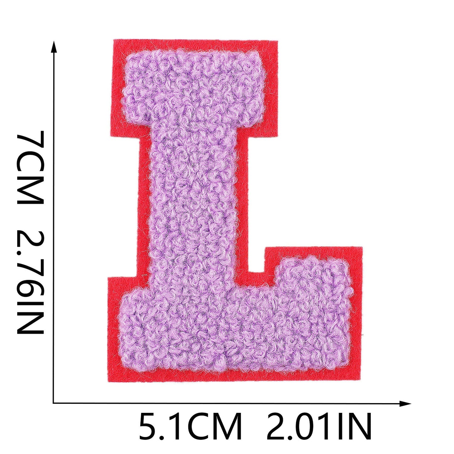 7cm Chenille Buchstaben A–Z Patch Aufnäher Aufbügelbar Kleidung Taschen DIY Farbmix 2 Mehrfarbig