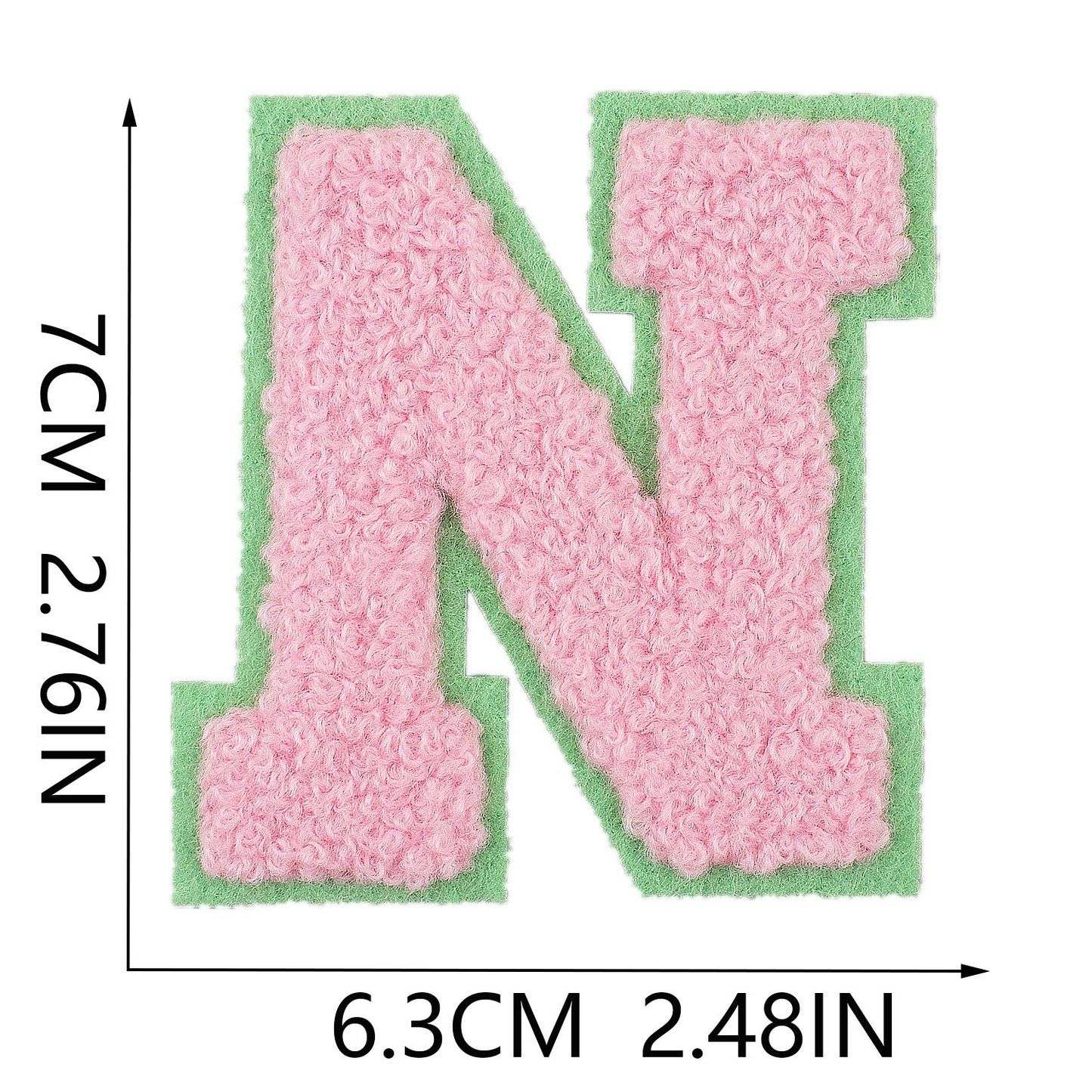 7cm Chenille Buchstaben A–Z Patch Aufnäher Aufbügelbar Kleidung Taschen DIY Farbmix 2 Mehrfarbig