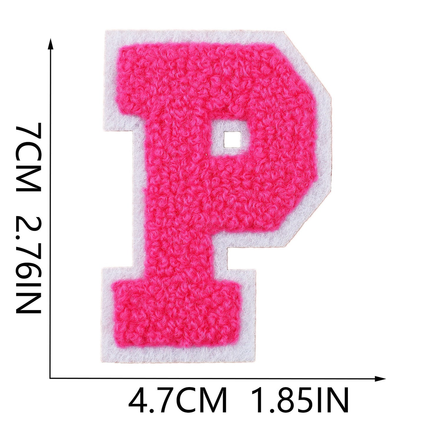 7cm Chenille Buchstaben A–Z Patch Aufnäher Aufbügelbar Kleidung Taschen DIY Farbmix 2 Mehrfarbig