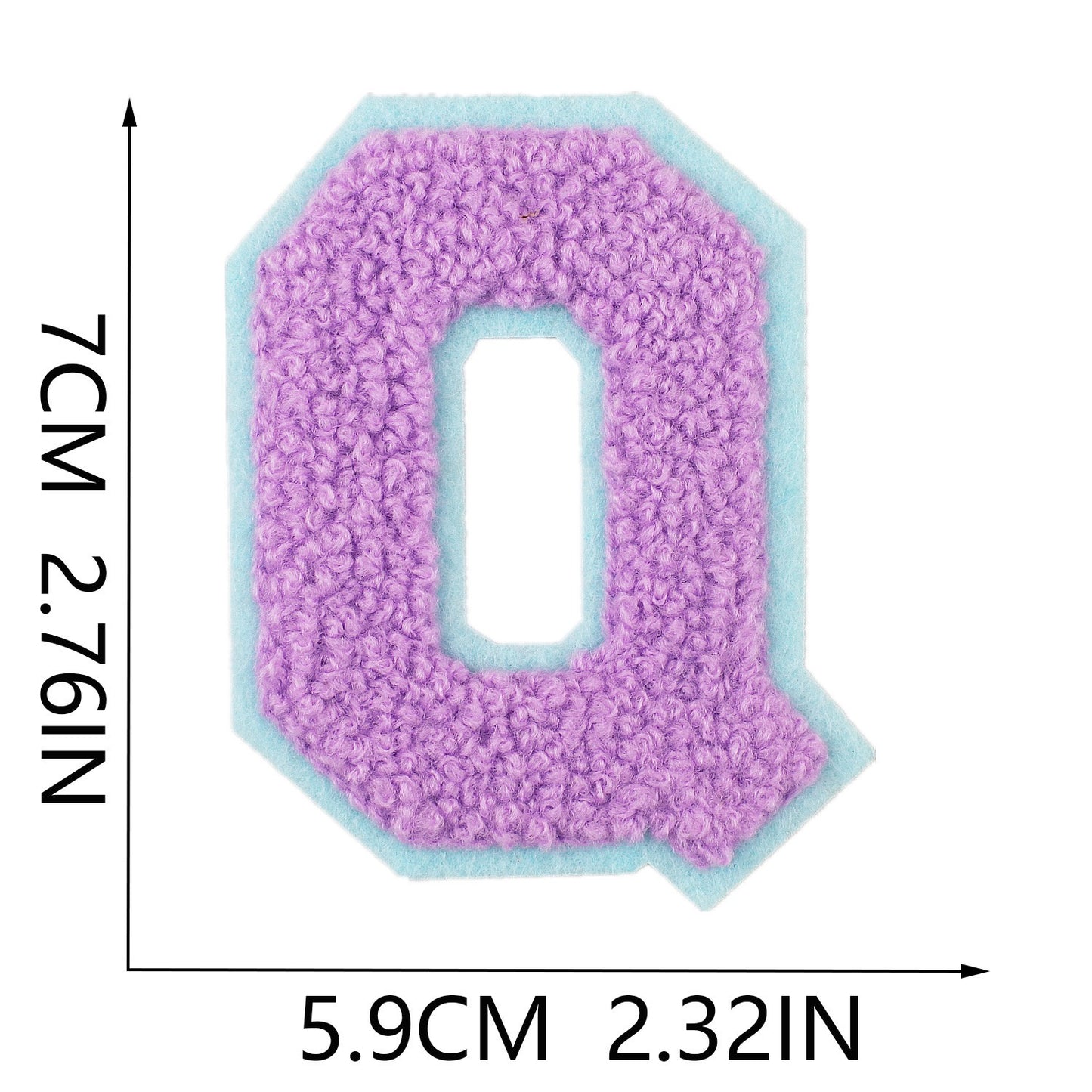 7cm Chenille Buchstaben A–Z Patch Aufnäher Aufbügelbar Kleidung Taschen DIY Farbmix 2 Mehrfarbig