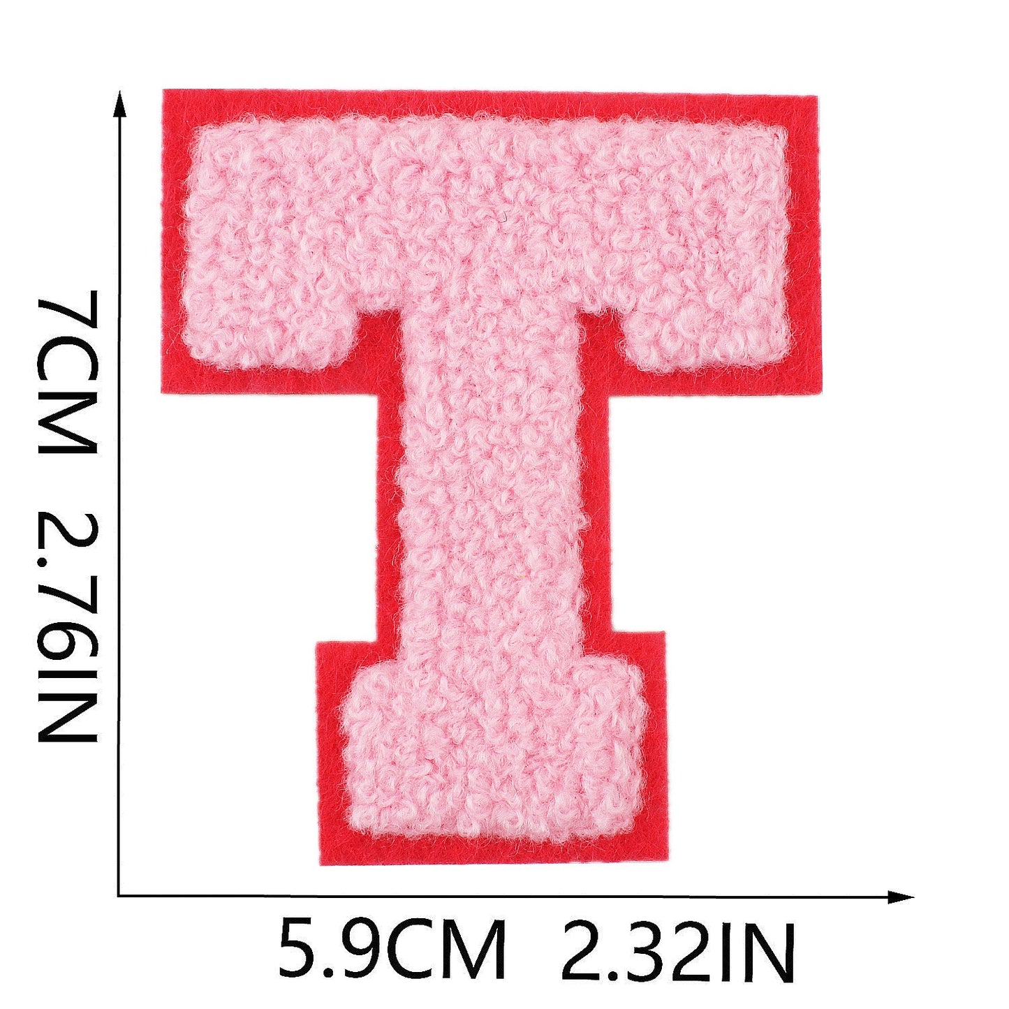 7cm Chenille Buchstaben A–Z Patch Aufnäher Aufbügelbar Kleidung Taschen DIY Farbmix 2 Mehrfarbig