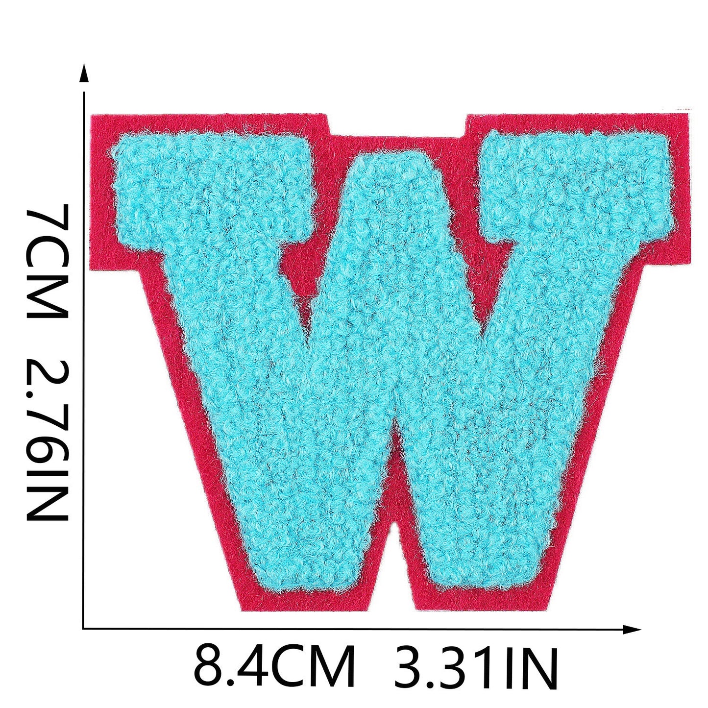 7cm Chenille Buchstaben A–Z Patch Aufnäher Aufbügelbar Kleidung Taschen DIY Farbmix 2 Mehrfarbig