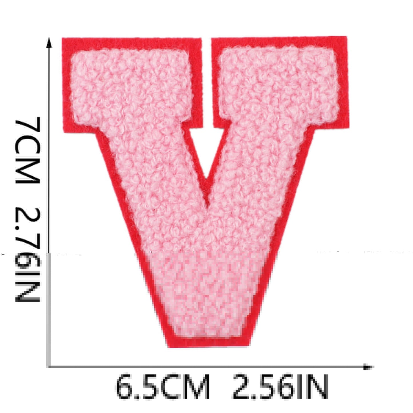 7cm Chenille Buchstaben A–Z Patch Aufnäher Aufbügelbar Kleidung Taschen DIY Farbmix 2 Mehrfarbig
