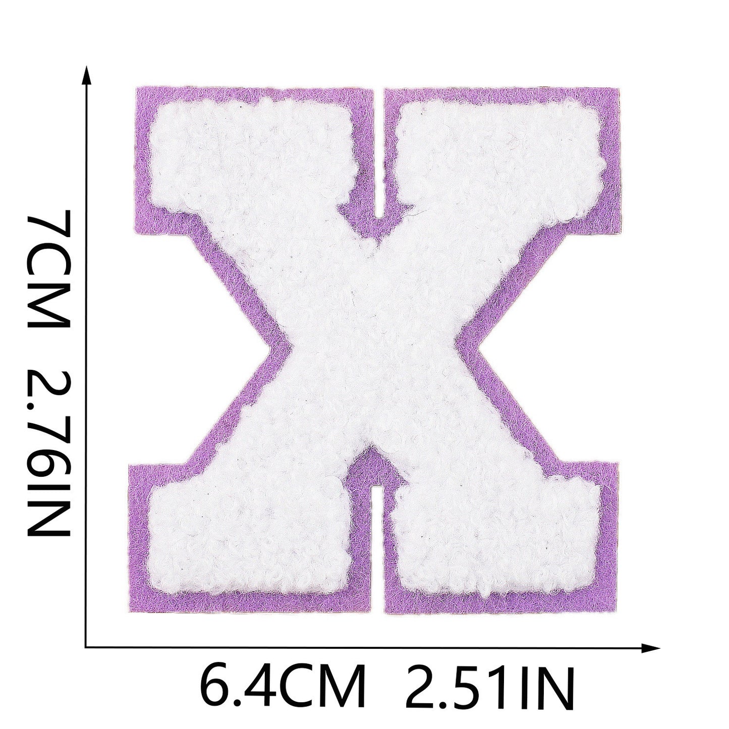 7cm Chenille Buchstaben A–Z Patch Aufnäher Aufbügelbar Kleidung Taschen DIY Farbmix 2 Mehrfarbig
