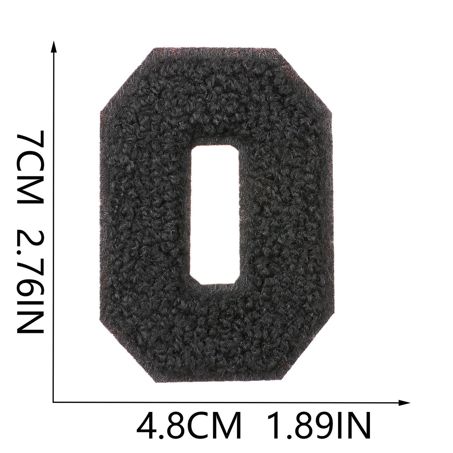 Schwarz 7cm Buchstaben A–Z Chenille Aufnäher Patches zum Aufbügeln für Kleidung DIY