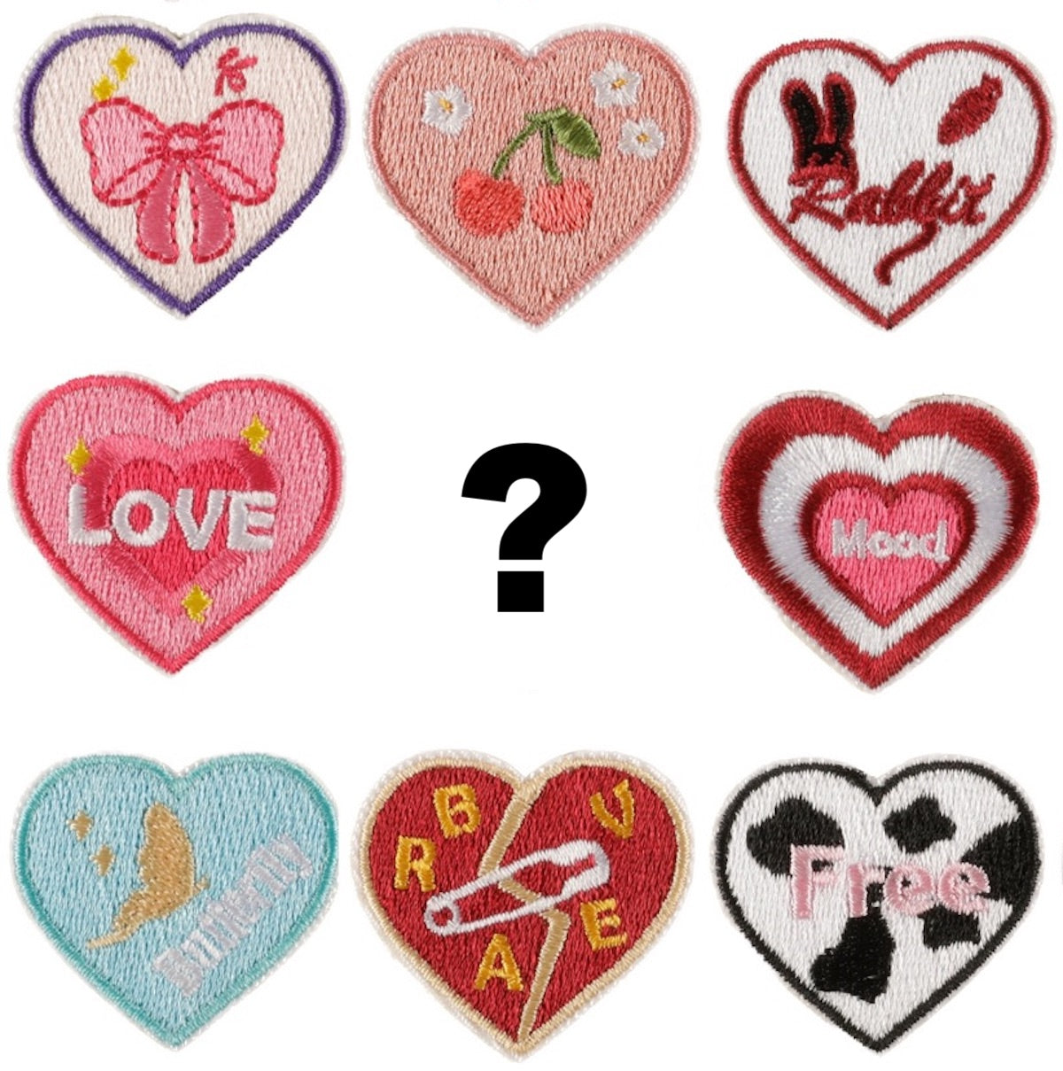 Herz XS Stickerei Selbstklebend Patch Sticker Motivwahl 4er 8er 16er Set DIY Handyhülle
