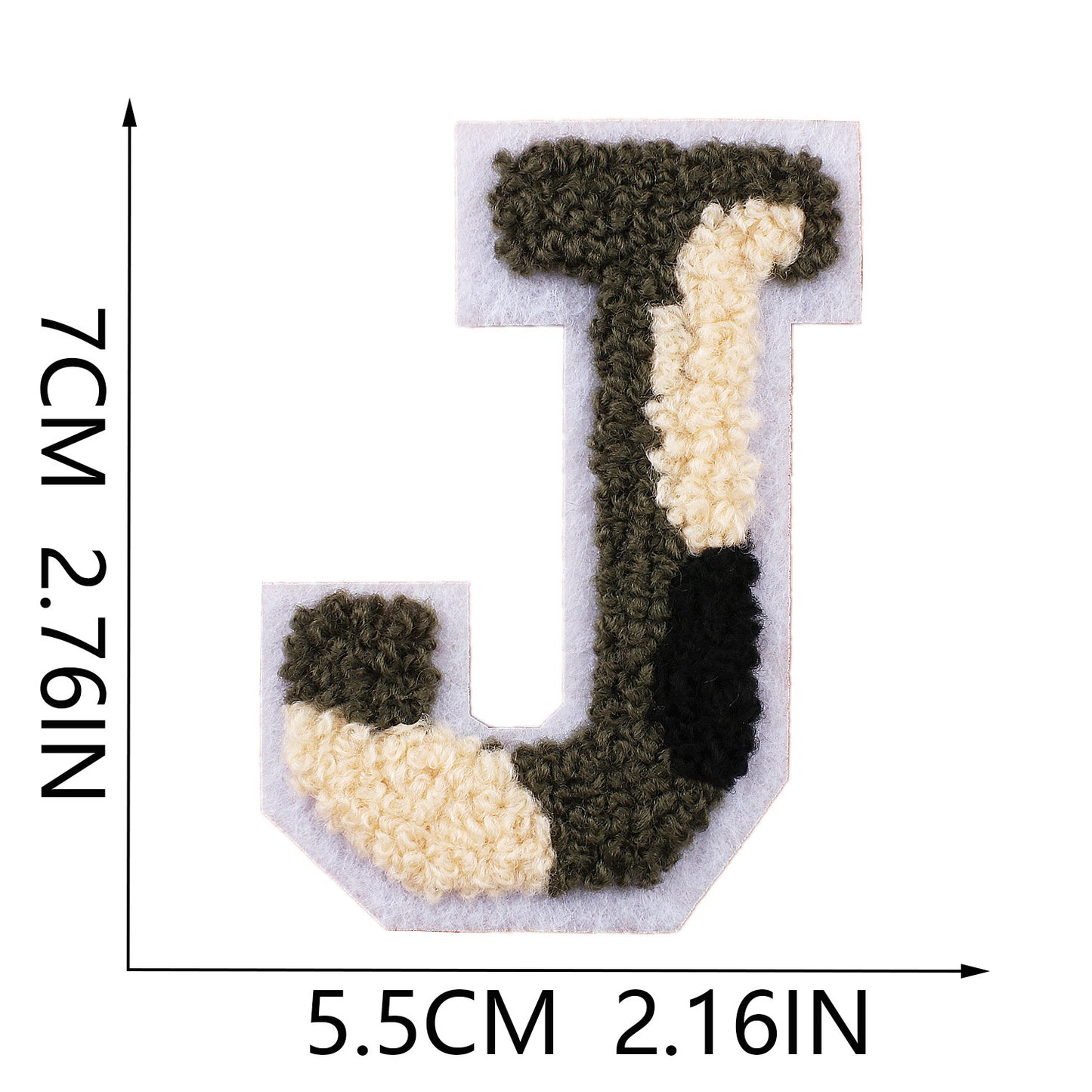 Camouflage Buchstaben A–Z Chenille Aufnäher | Zum Aufbügeln oder Annähen | 7 cm DIY Patch