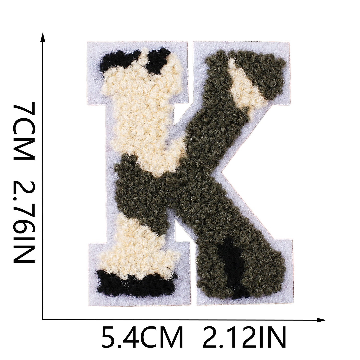 Camouflage Buchstaben A–Z Chenille Aufnäher | Zum Aufbügeln oder Annähen | 7 cm DIY Patch