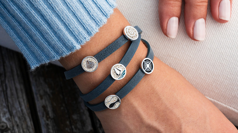 DUR 925 Silber Schmuck Element "Strandsand" F166 Anhänger mit Sand