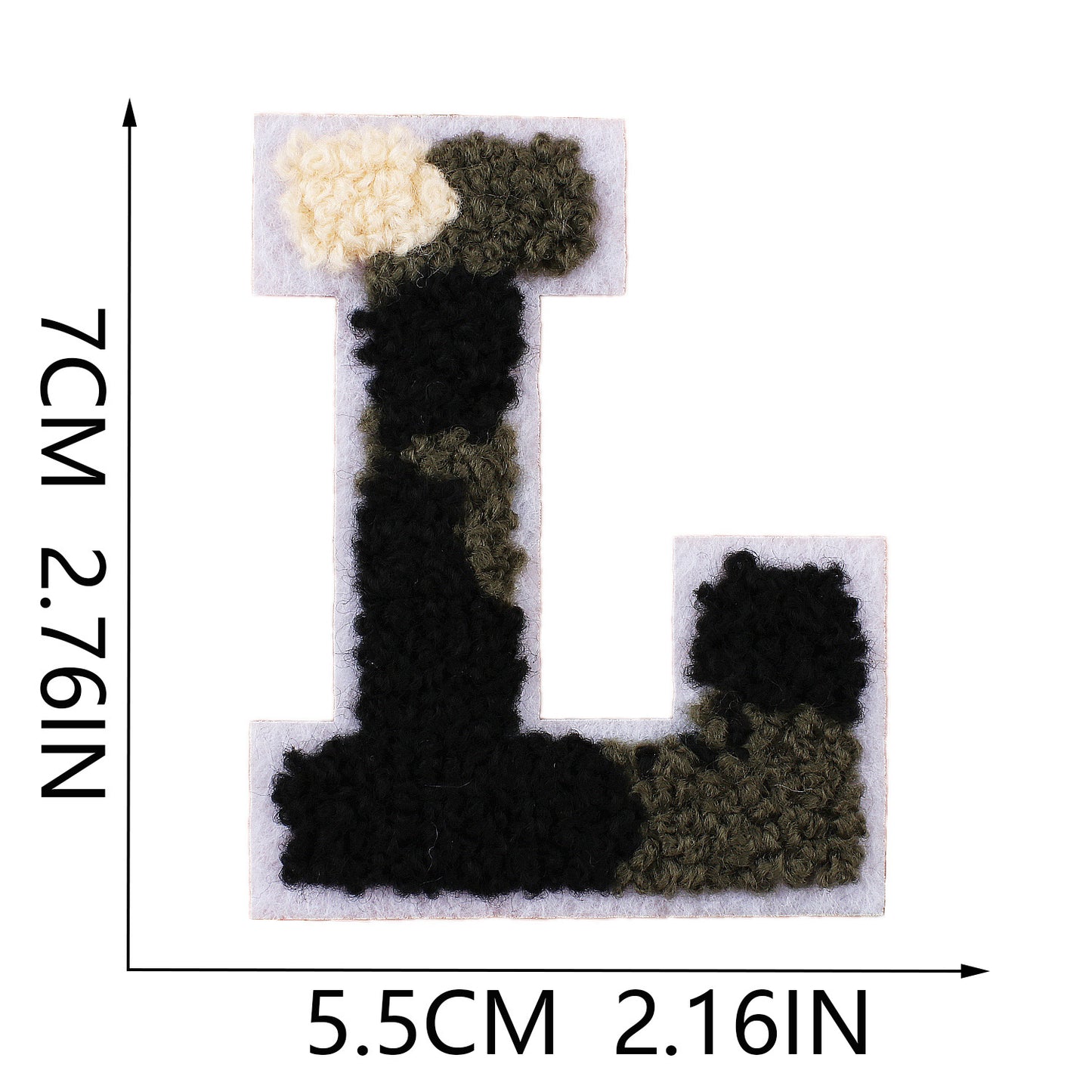 Camouflage Buchstaben A–Z Chenille Aufnäher | Zum Aufbügeln oder Annähen | 7 cm DIY Patch
