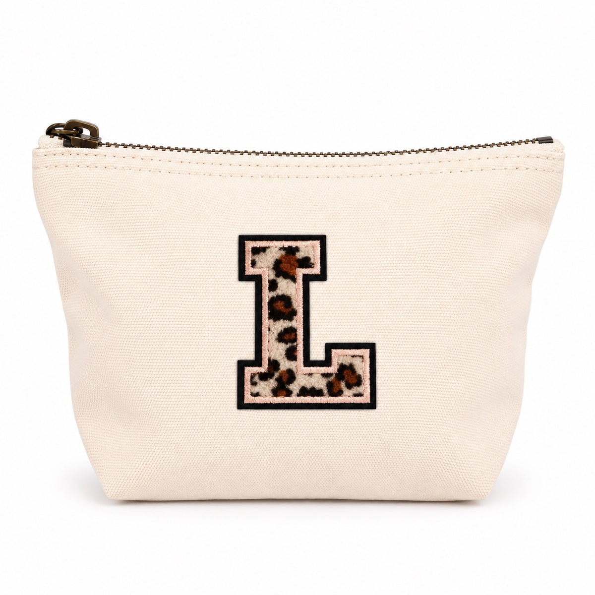 Leo Initiale Beige Kosmetiktasche S • A–Z • Reise & Geschenkidee Buchstaben