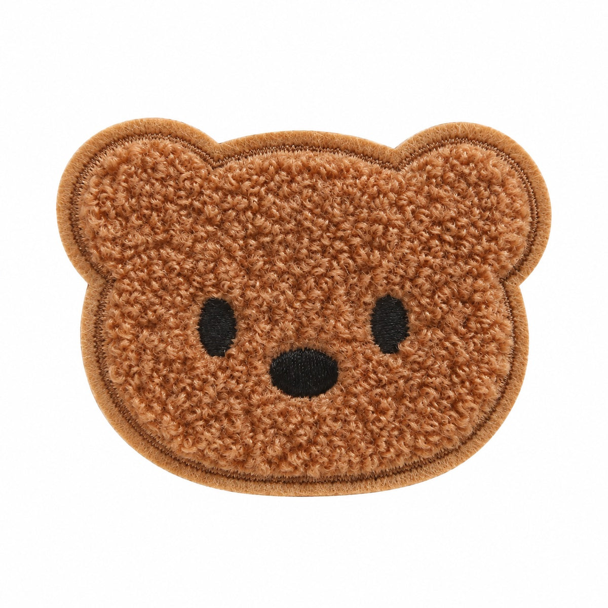 Chenille Teddy Bär Patches Aufnäher Towel Look zum Aufnähen Sticker – Braun XS–L – Flauschig & Süß