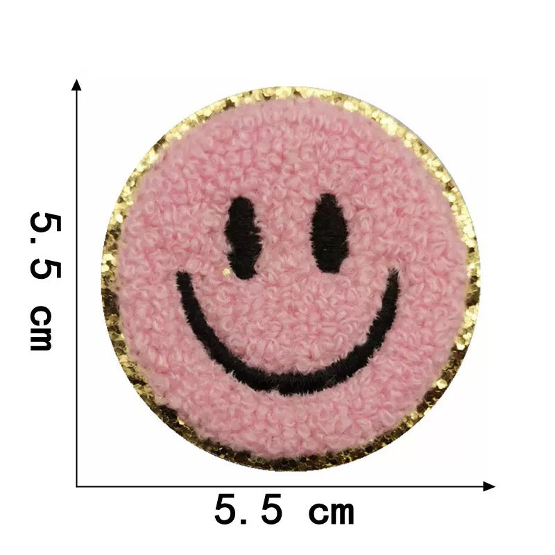 Rosa A-Z Chenille Buchstaben Sticker Aufkleber Aufnäher für Kleidung Taschen DIY Handyhülle