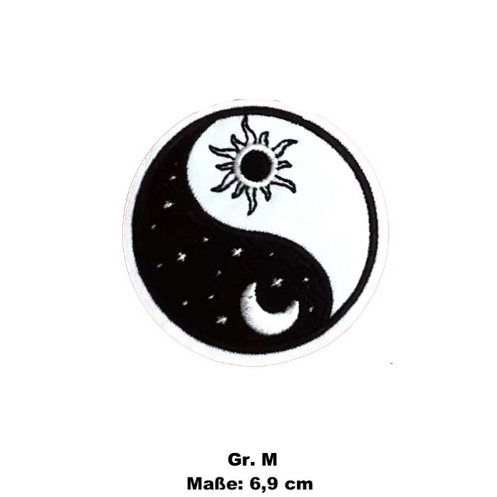 YinYang Patch Aufnäher Aufbügler Sticker XS S M L XL Kleidung Tasche Handyhülle DIY