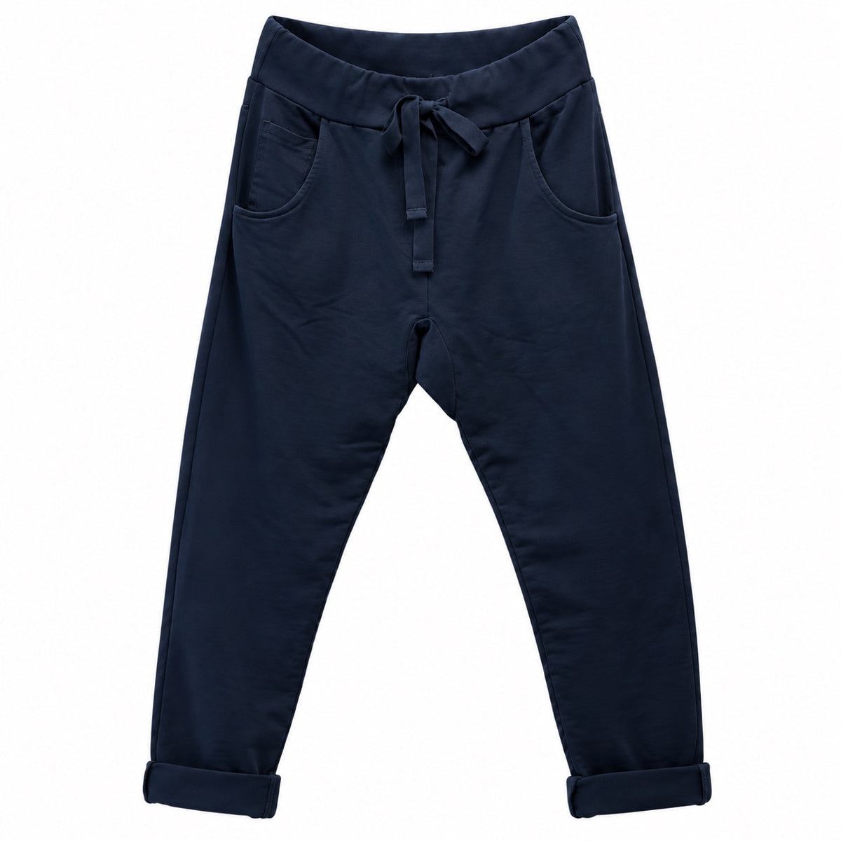 Wendy Trendy Damen Jogpants Jogger Baggy Hose Baumwolle Made in Italy S-XXL