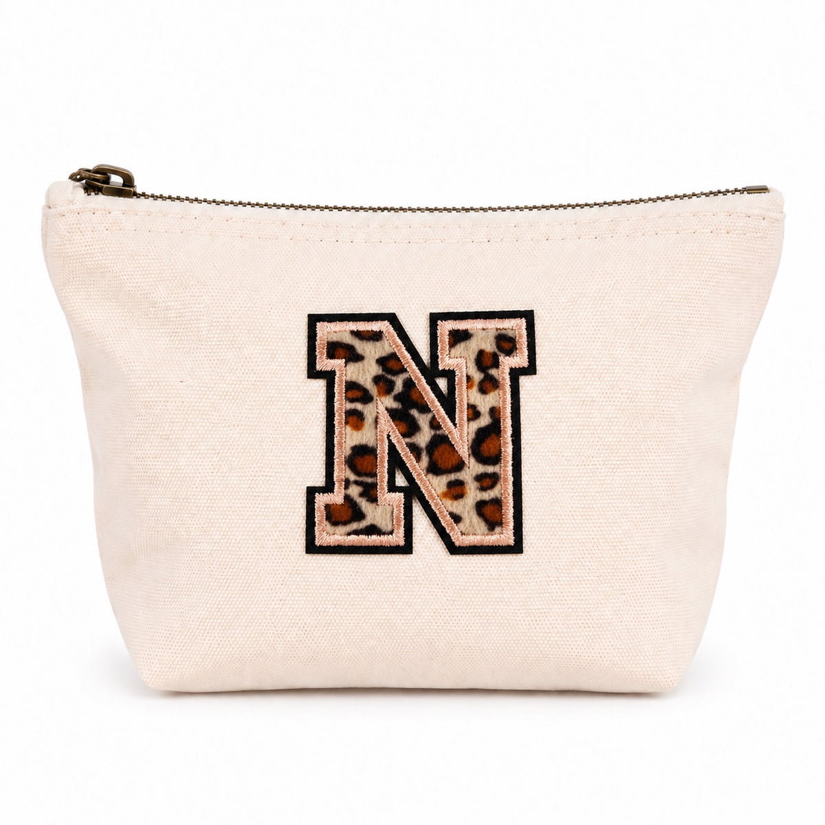 Leo Initiale Beige Kosmetiktasche S • A–Z • Reise & Geschenkidee Buchstaben