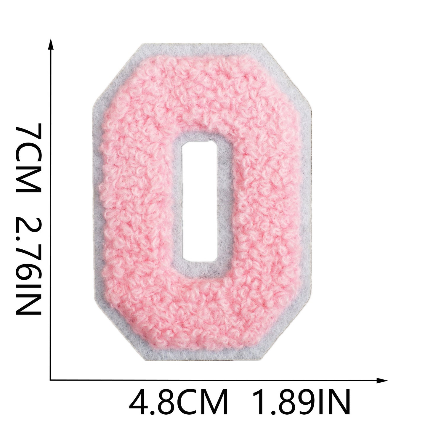 rosa 7cm A-Z Buchstaben-Aufnäher-Aufbügeln DIY-Kleidung Taschen Handyhülle